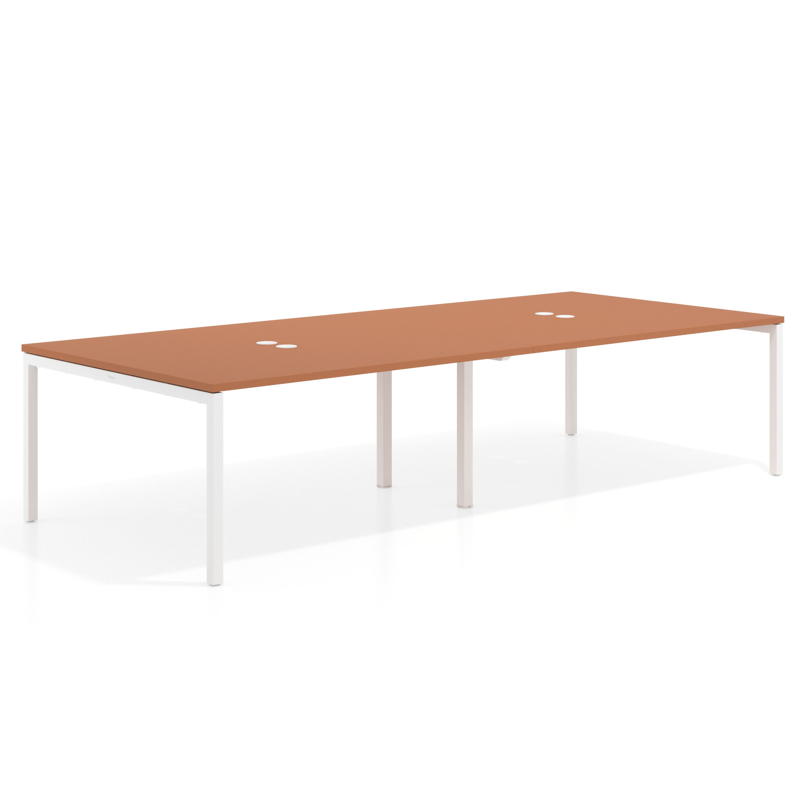 mesa co working 240x142 terracota kube mesa coworking doble fondo 142cm recto 1