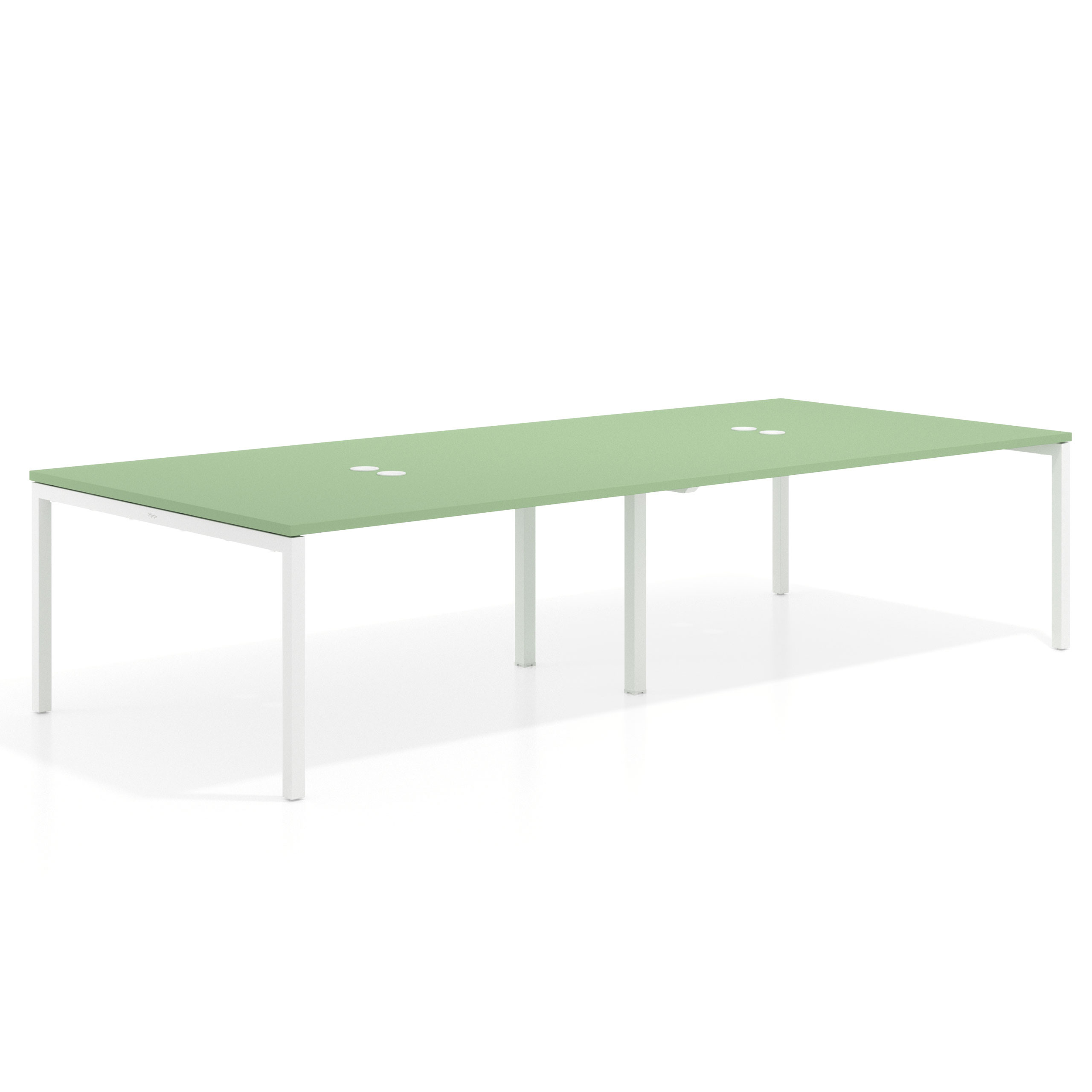 mesa co working 240x142 verde talco kube mesa coworking doble fondo 142cm recto 1