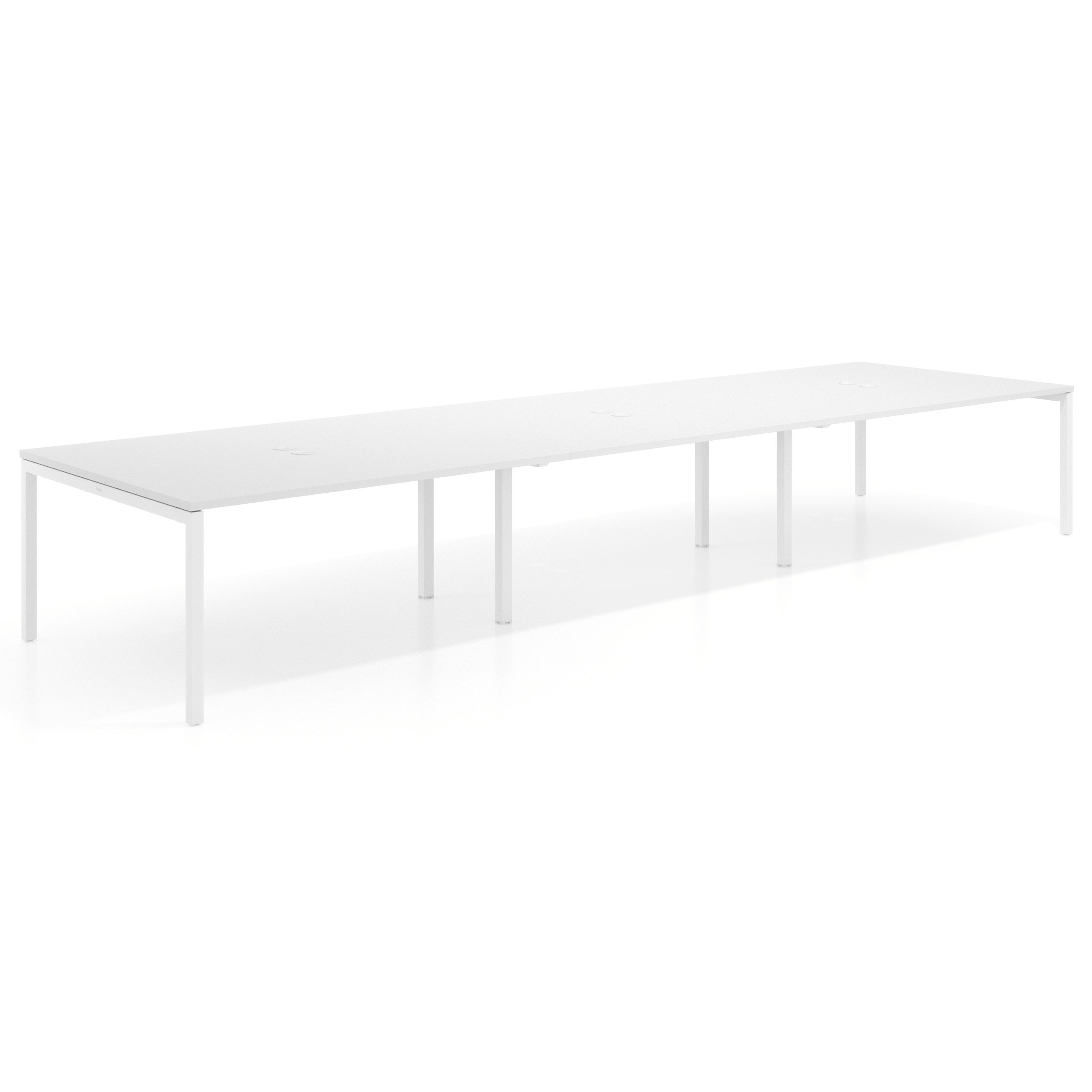 mesa multipuesto 360x142 blanco mate kube mesa coworking triple fondo 142cm recto 1