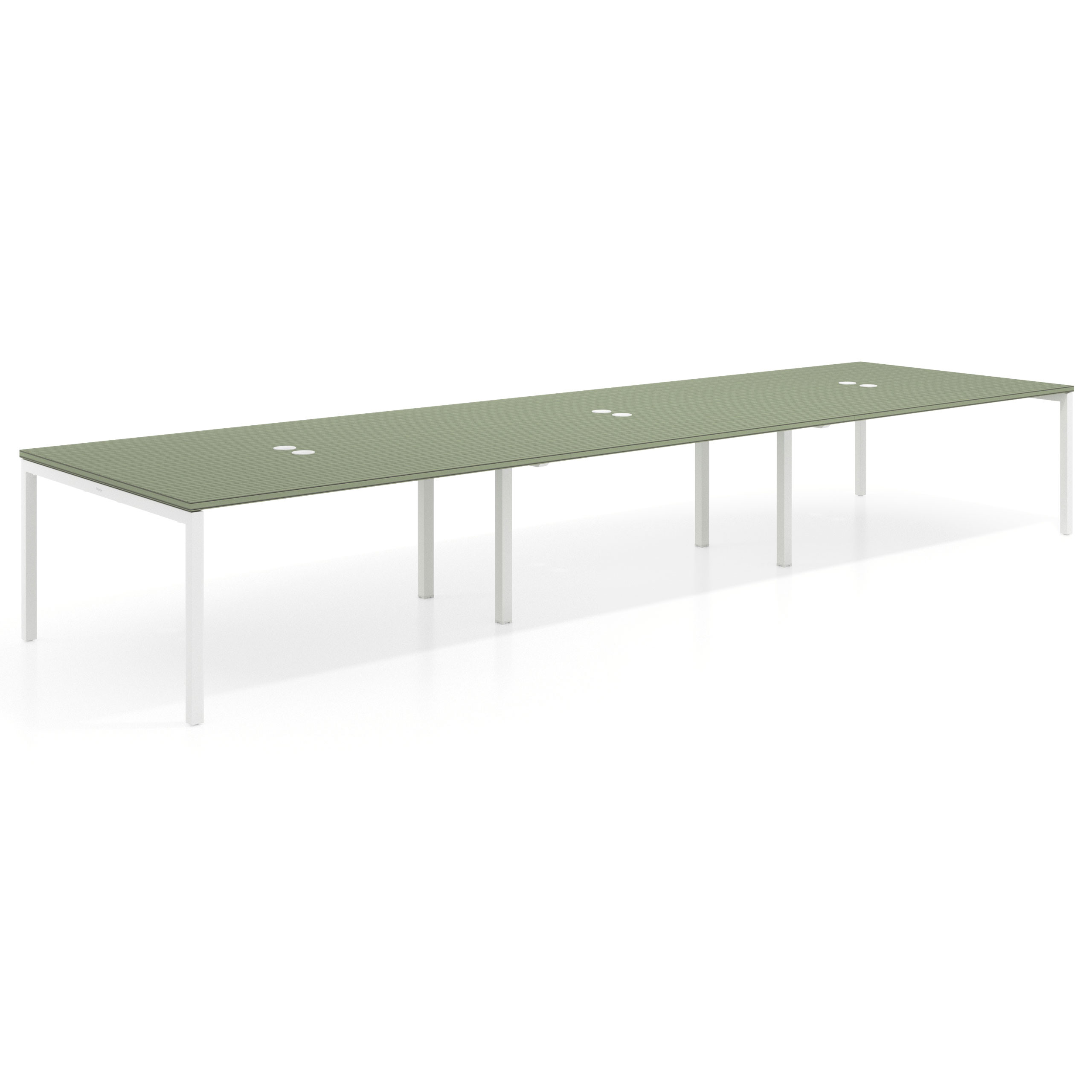 mesa multipuesto 360x142 rayado sauce kube mesa coworking triple fondo 142cm recto 1