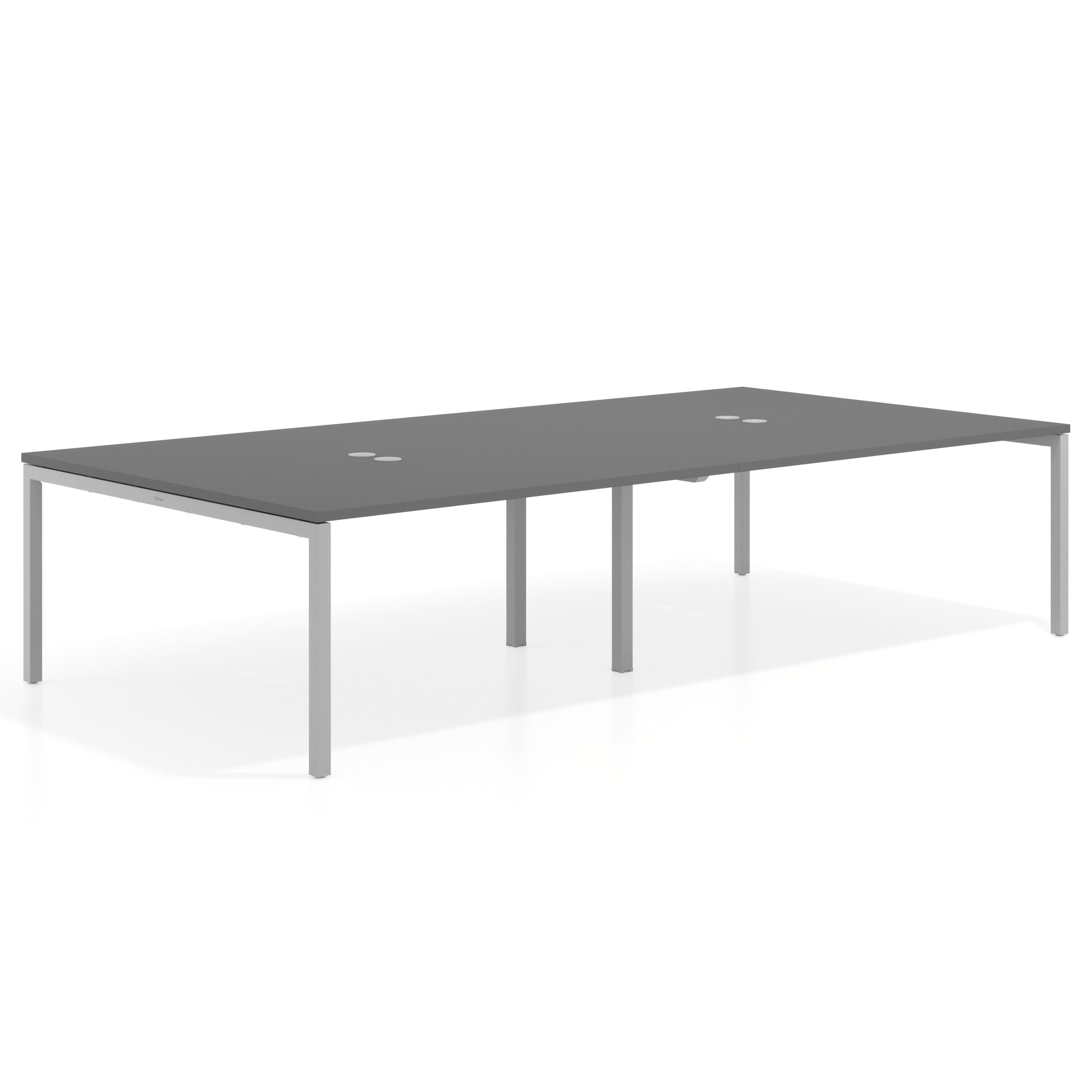 mesa multipuesto 320x166 gris tormenta kube mesa coworking doble fondo 166cm recto 1