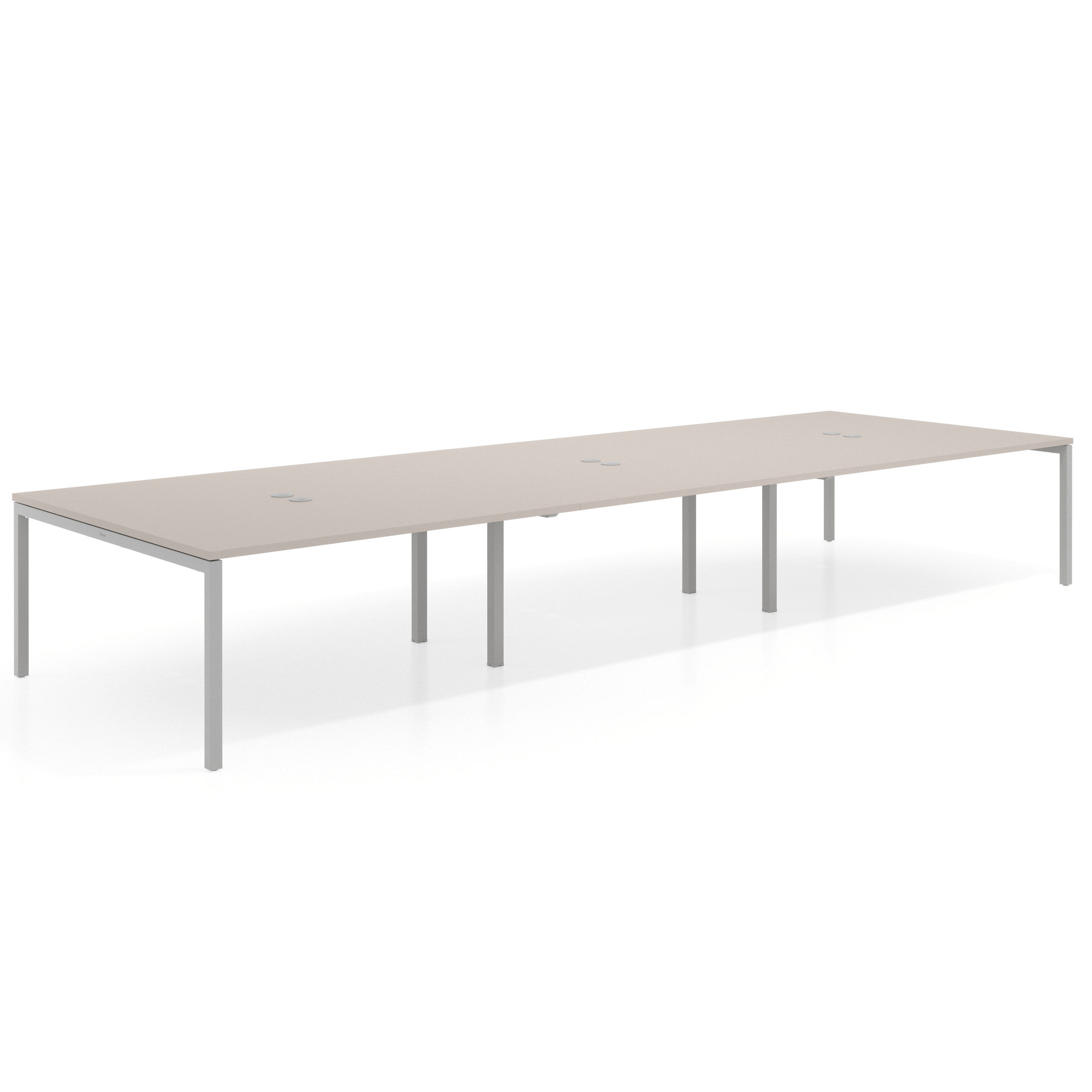 mesa multipuesto 360x166 gris coco kube mesa coworking triple fondo 166cm recto 1