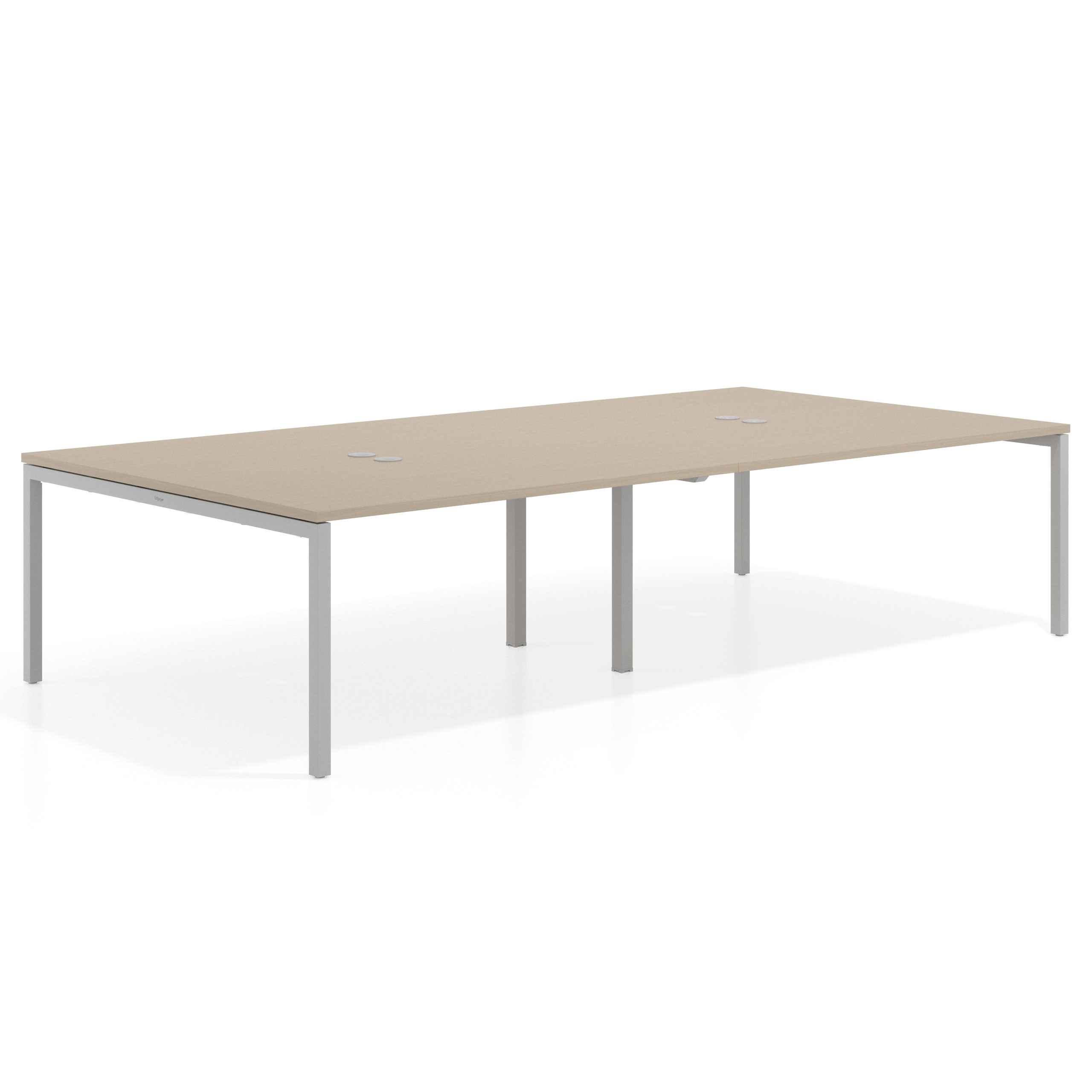 mesa multipuesto 240x166 canvas kube mesa coworking doble fondo 166cm recto 1