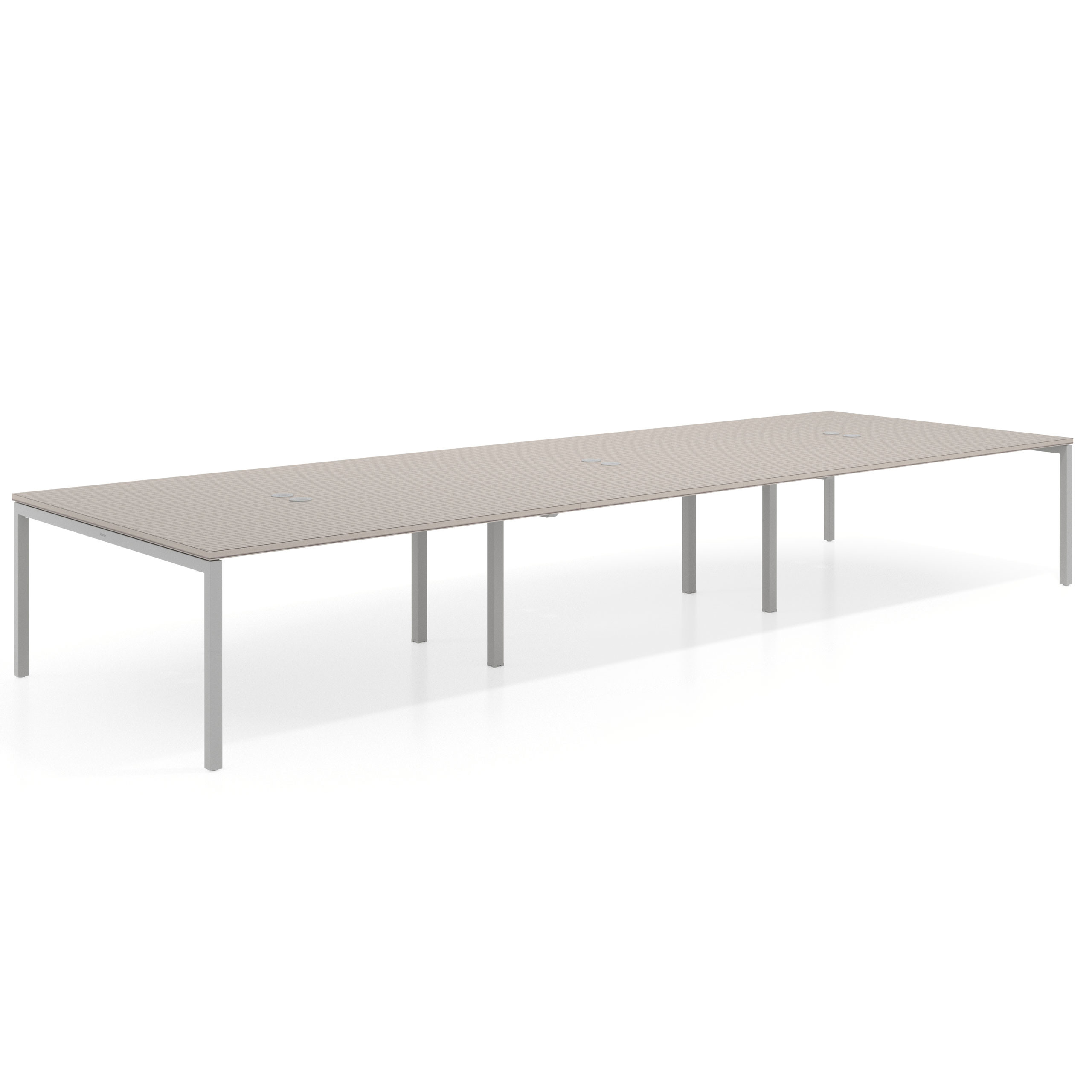 mesa multipuesto 360x166 rayado coco kube mesa coworking triple fondo 166cm recto 1