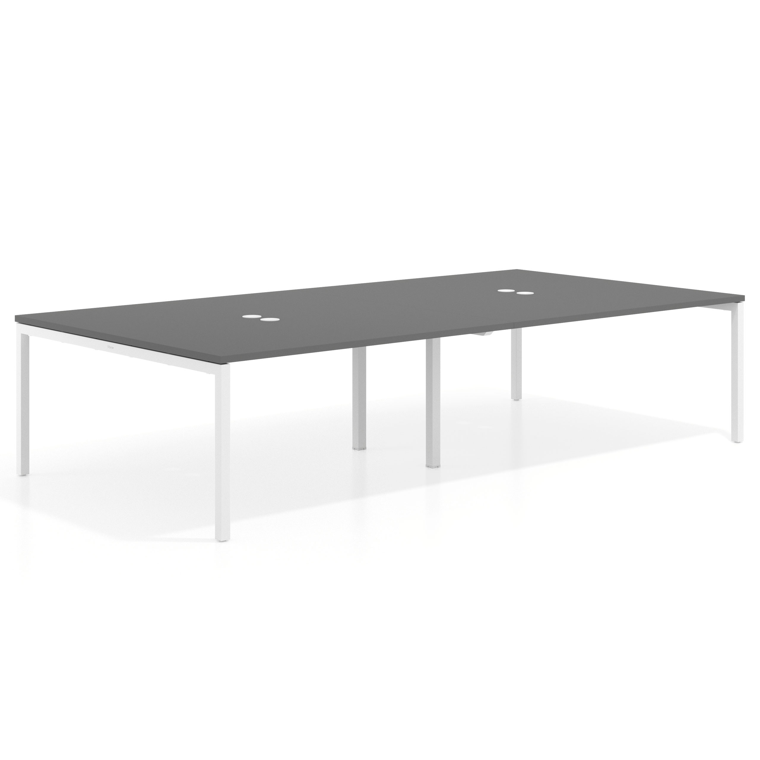 mesa multipuesto 240x166 gris tormenta kube mesa coworking doble fondo 166cm recto 1