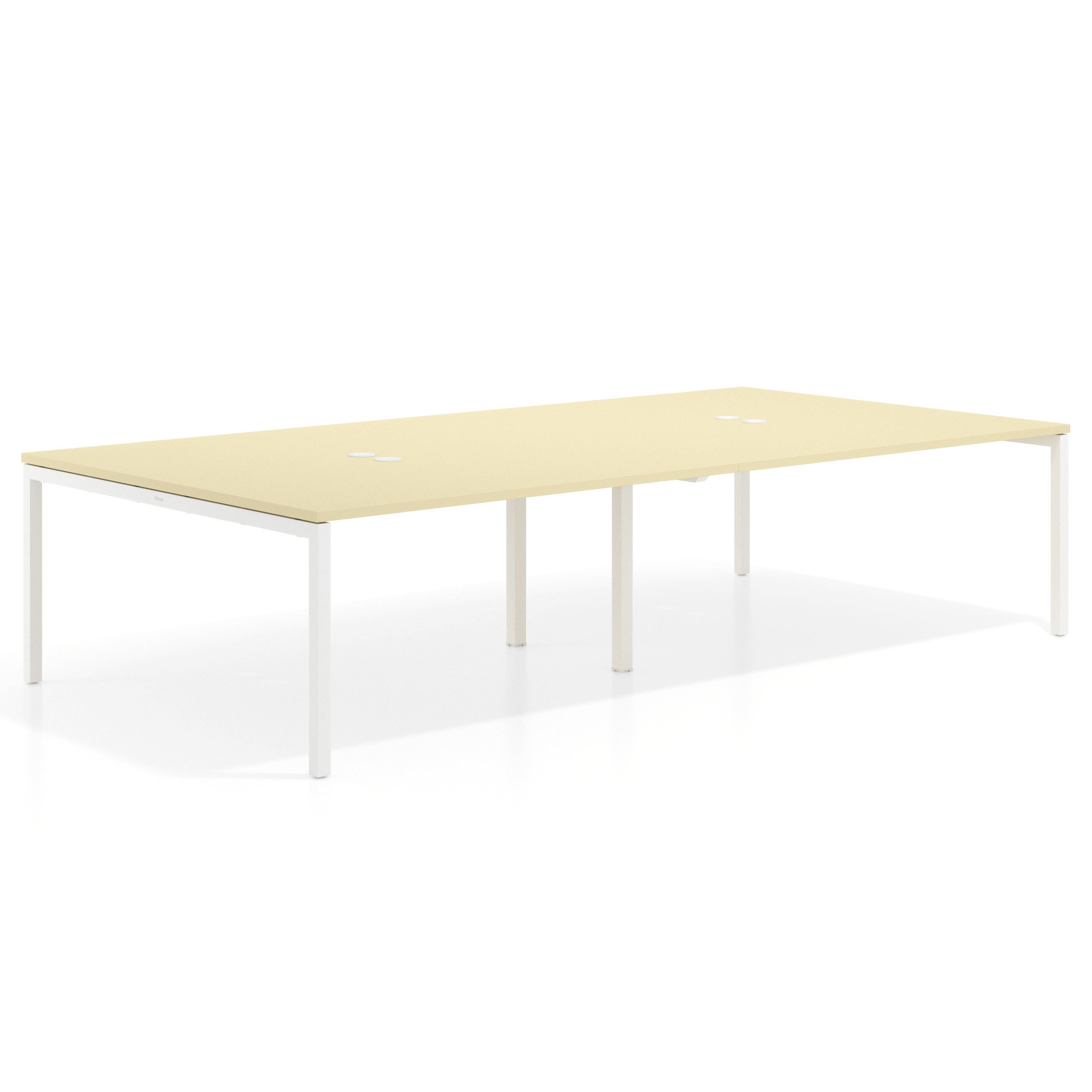 mesa multipuesto 240x166 salvia kube mesa coworking doble fondo 166cm recto 1