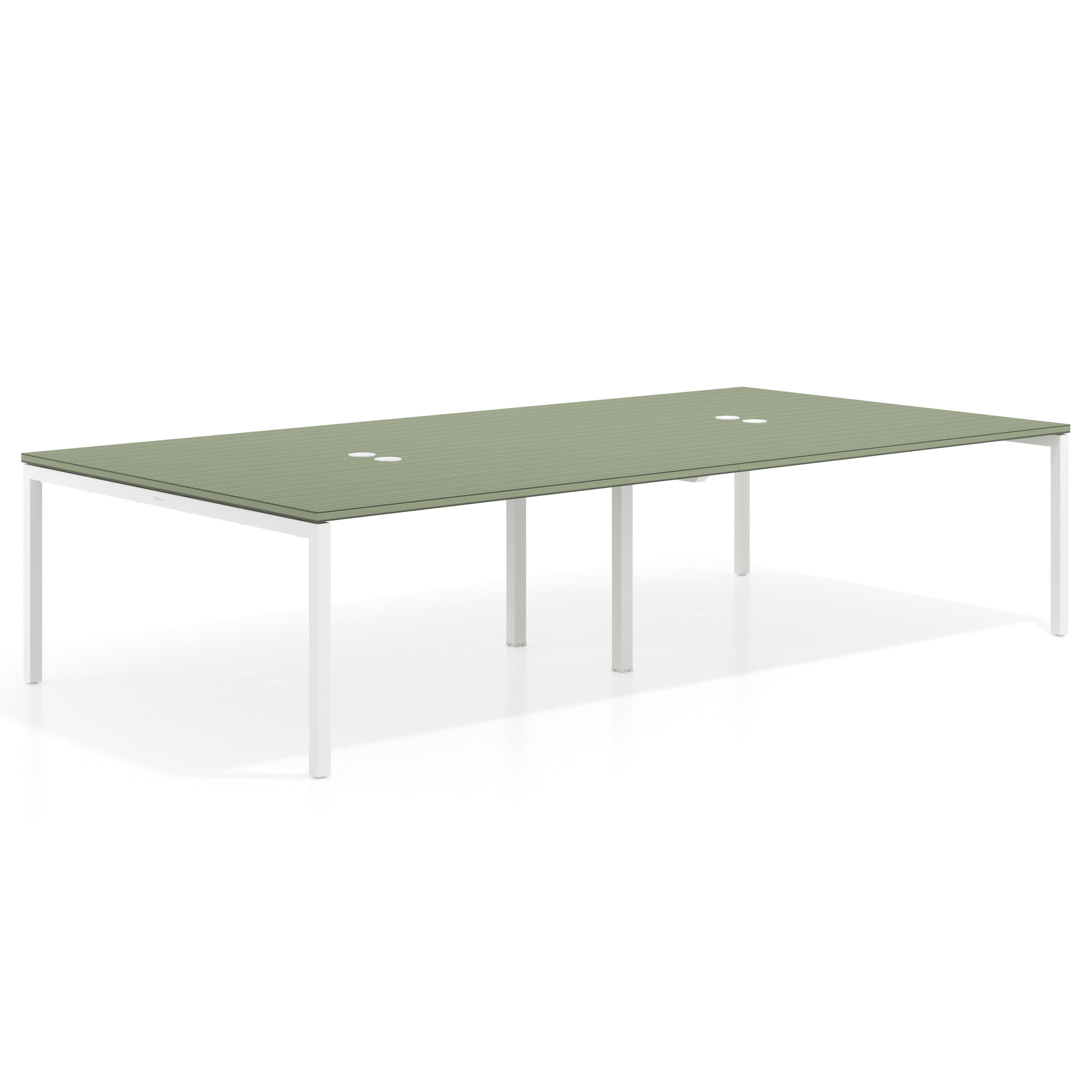 mesa multipuesto 280x166 rayado sauce kube mesa coworking doble fondo 166cm recto 1
