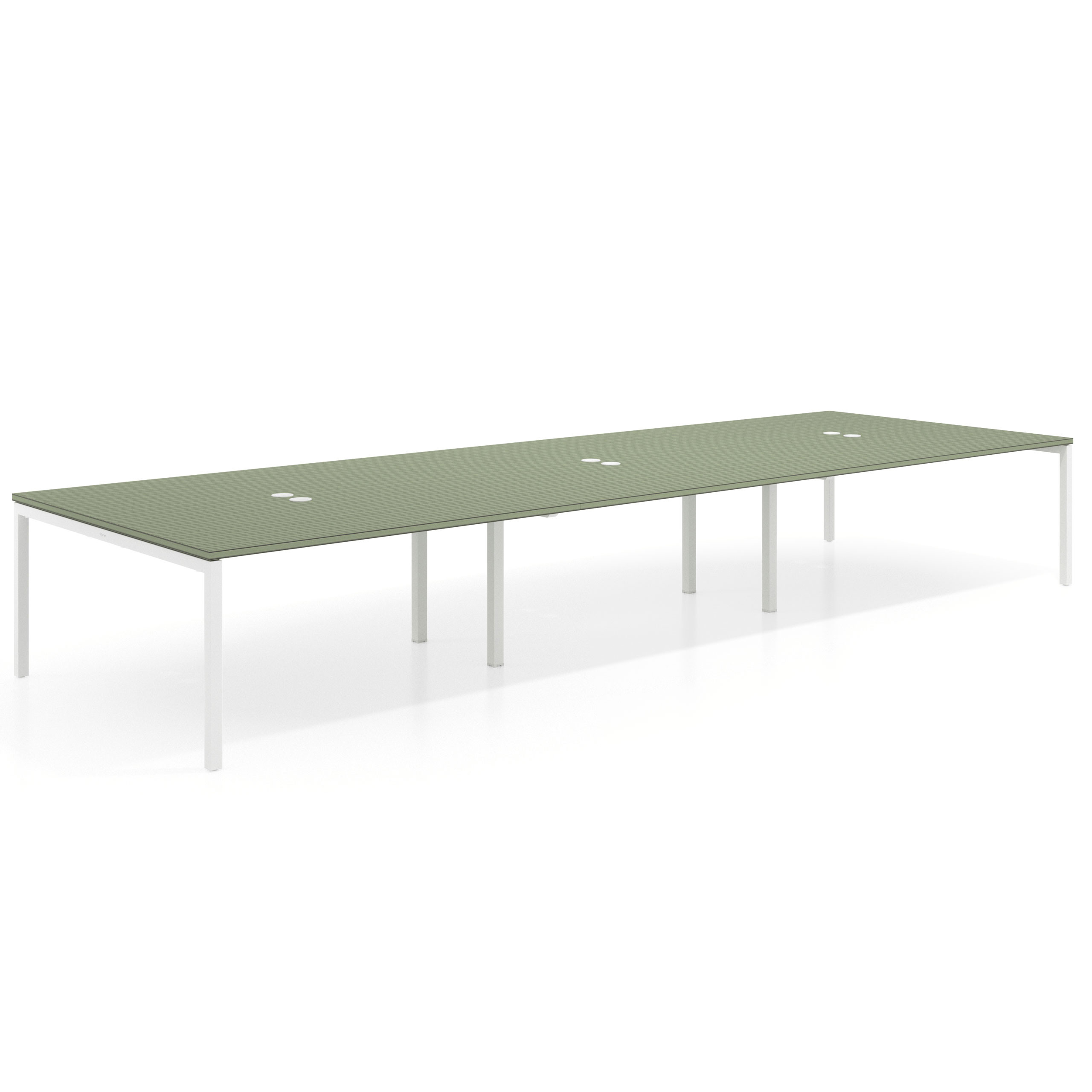mesa multipuesto 360x166 rayado sauce kube mesa coworking triple fondo 166cm recto 1