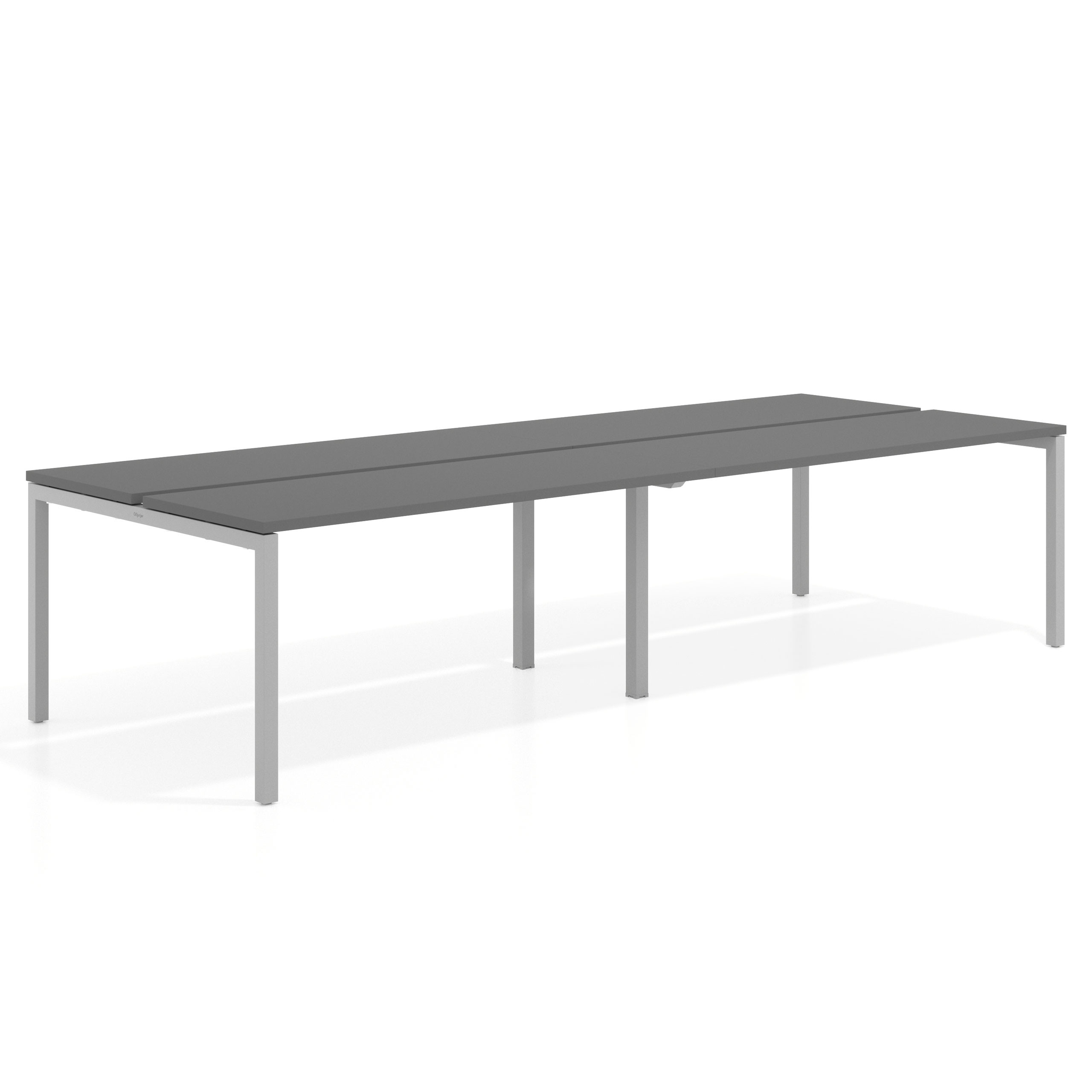 mesa multipuesto 200x126 gris tormenta kube mesa bench doble fondo 126cm recto 1