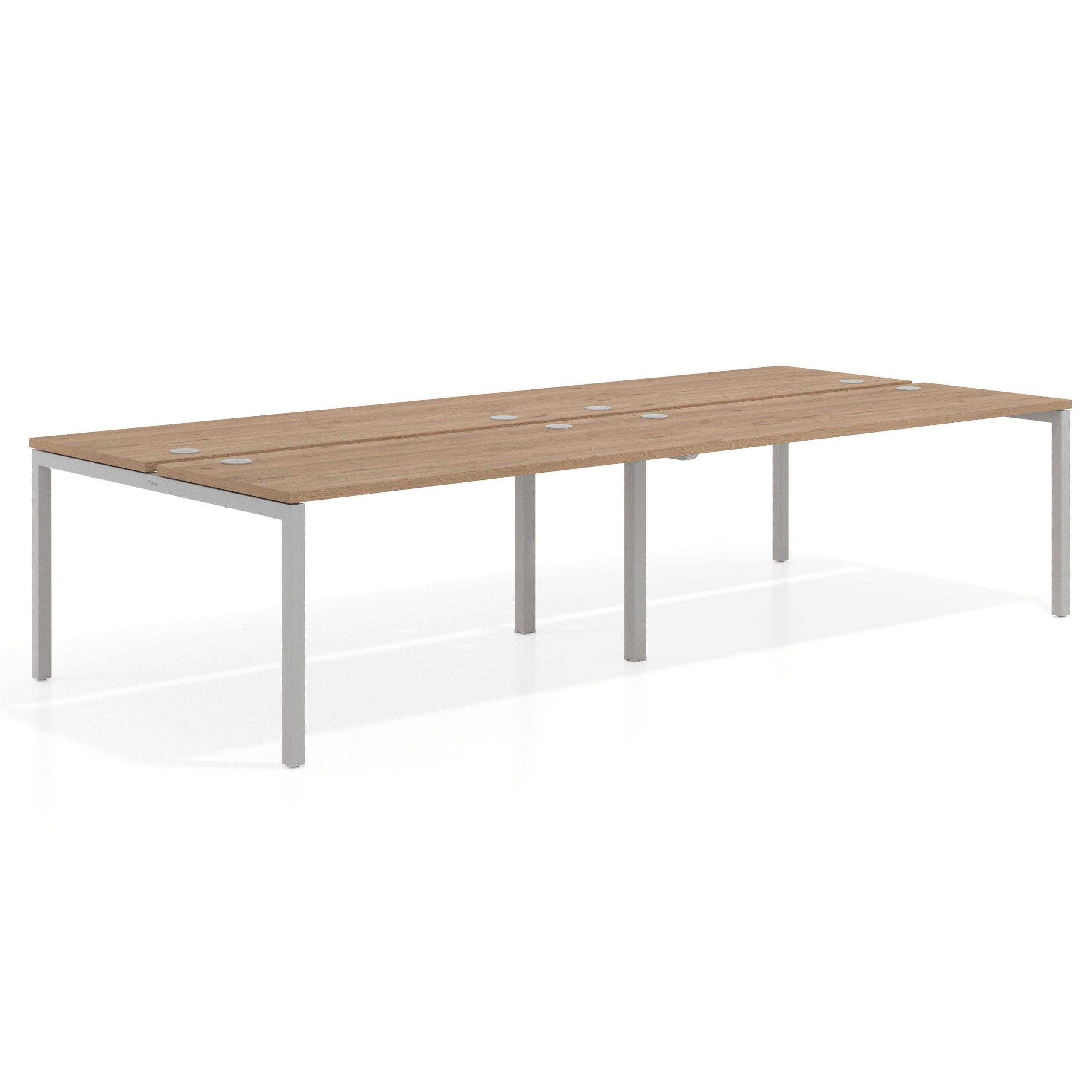 mesa multipuesto 200x142 naturale kube mesa bench doble fondo 142cm recto 1