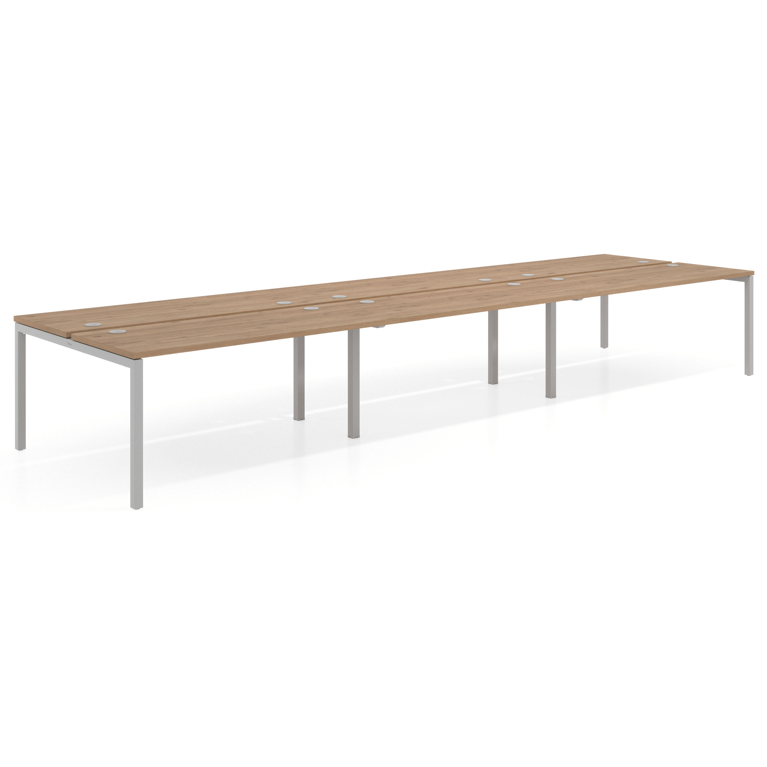 mesa multipuesto 480x142 naturale kube mesa bench triple fondo 142cm recto 1