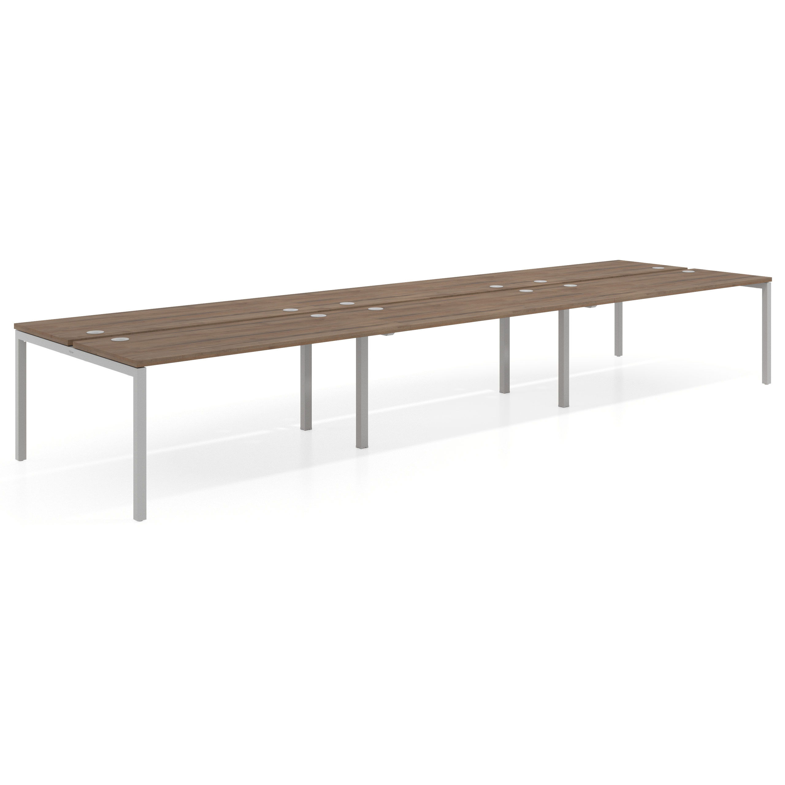 mesa multipuesto 300x142 noce sabi kube mesa bench triple fondo 142cm recto 1