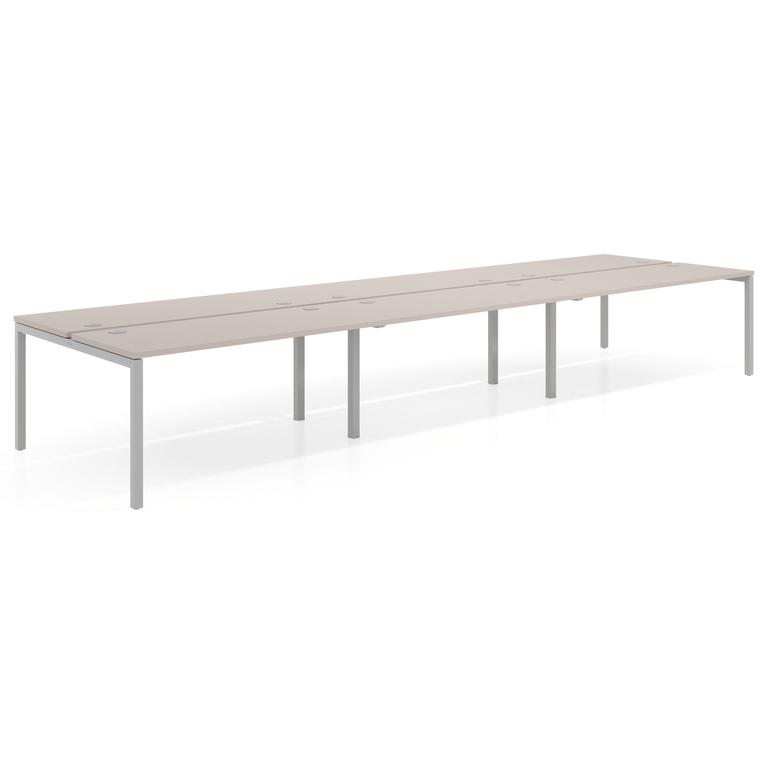 mesa multipuesto 420x142 gris tormenta kube mesa bench triple fondo 142cm recto 1
