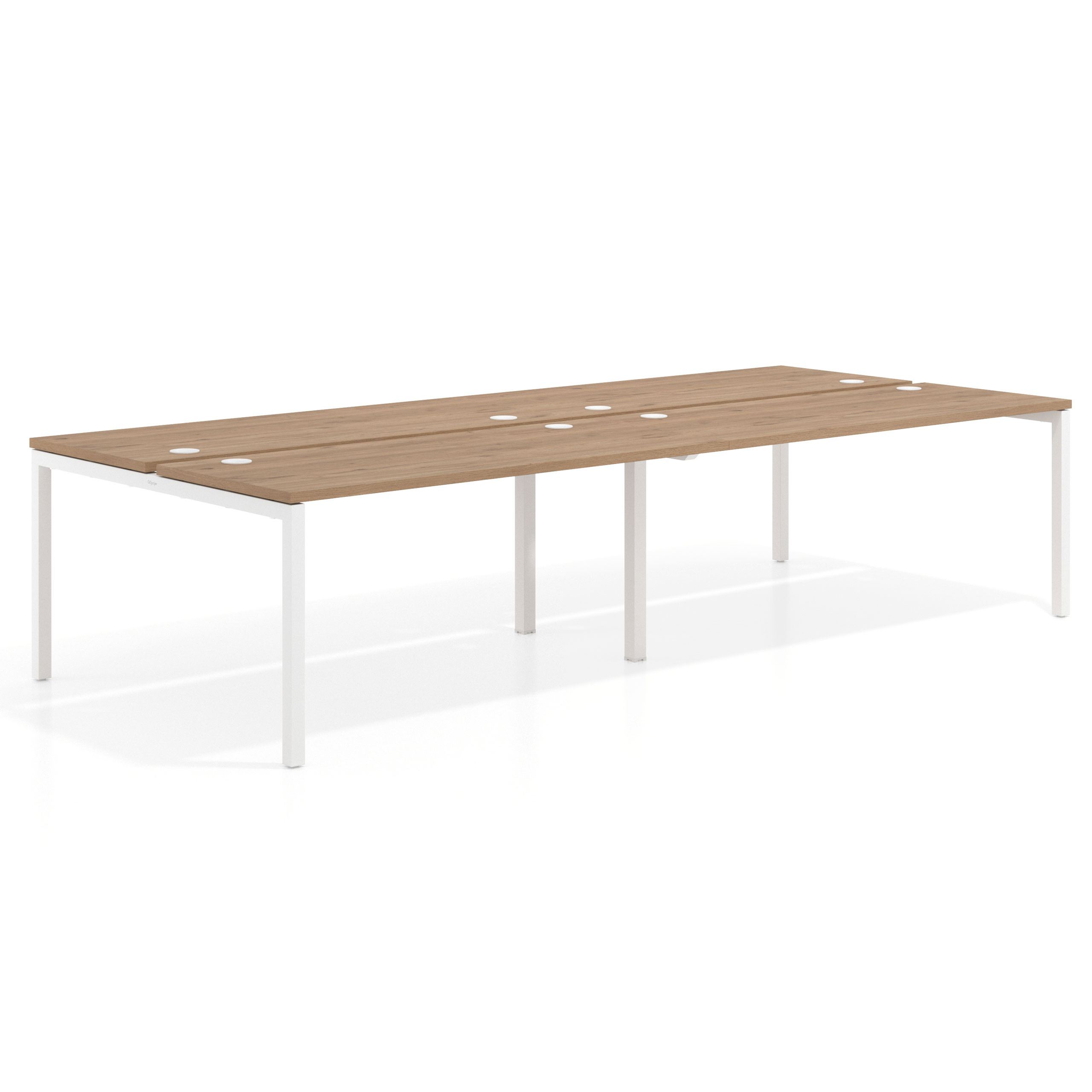 mesa multipuesto 200x142 naturale kube mesa bench doble fondo 142cm recto 1