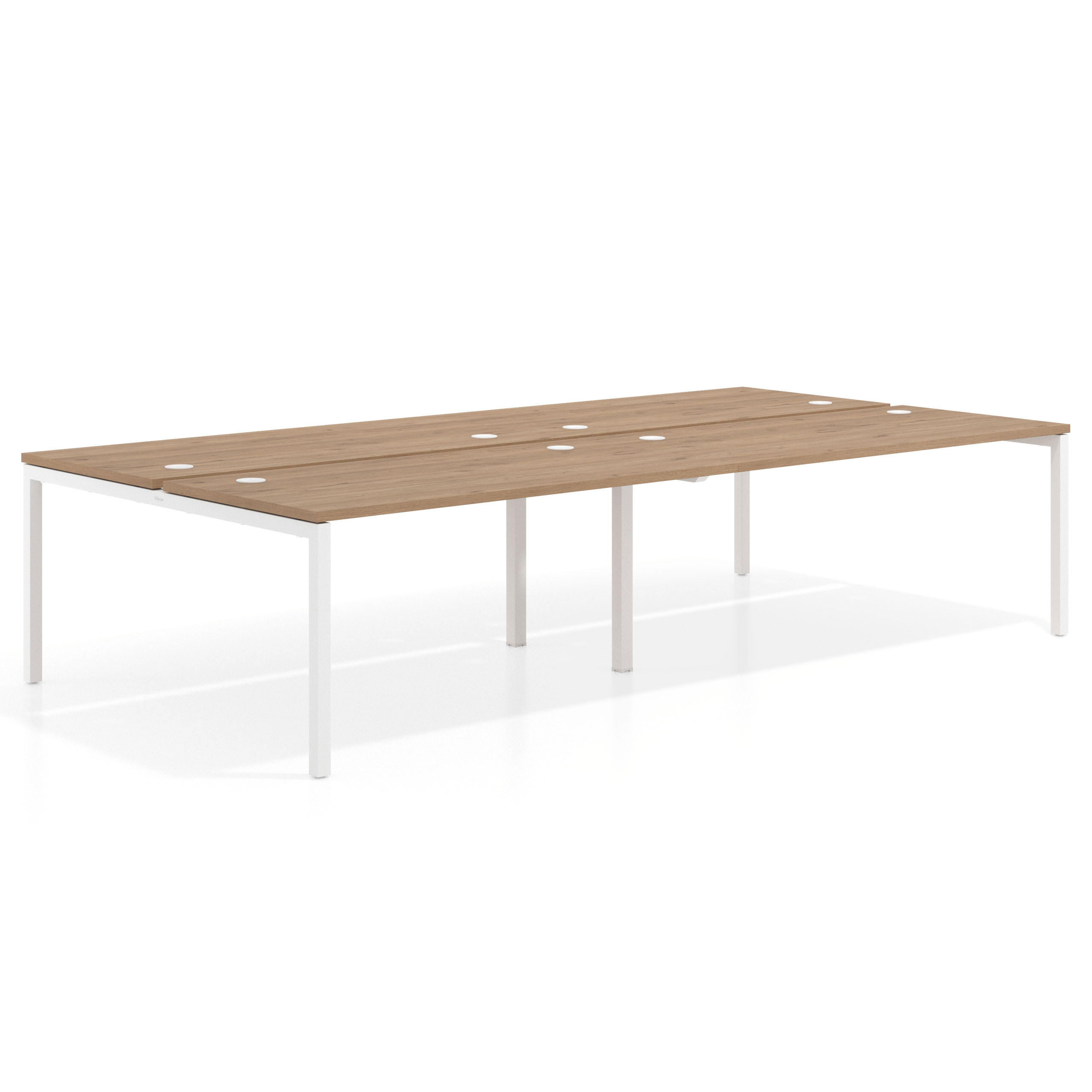 mesa multipuesto 200x166 naturale kube mesa bench doble fondo 166cm recto 1