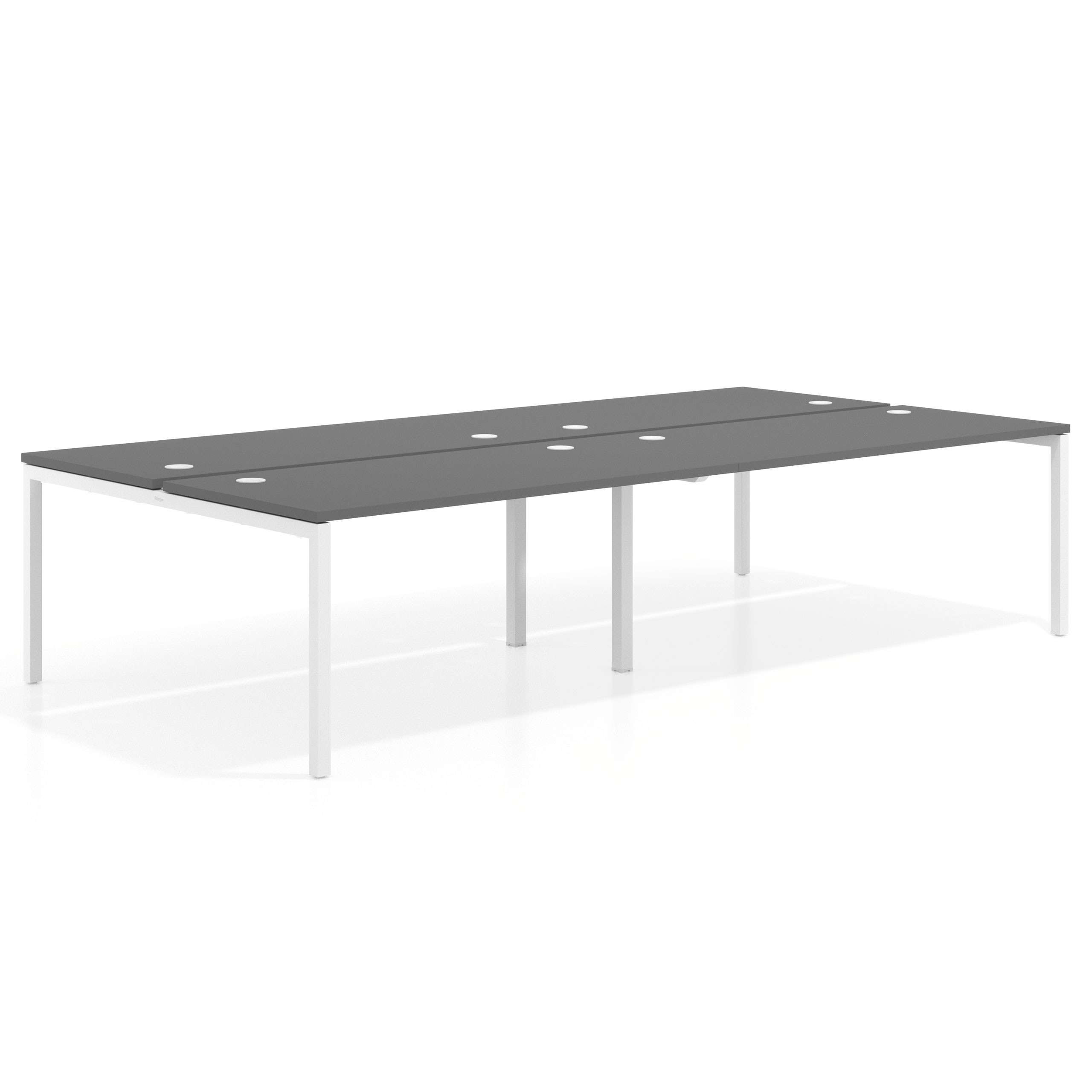 mesa multipuesto 280x166 gris tormenta kube mesa bench doble fondo 166cm recto 1