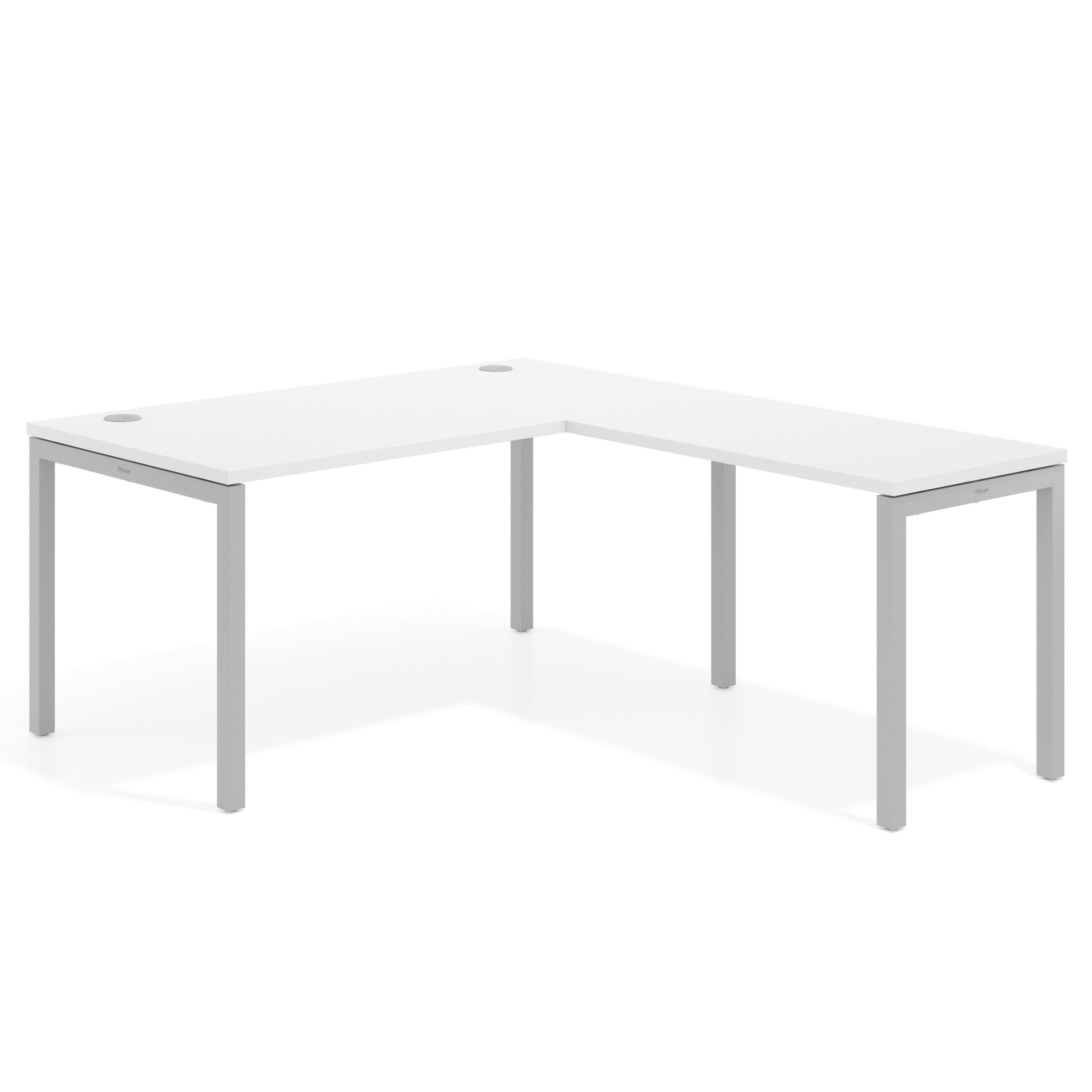 mesa en l 140x180 blanco mate kube mesa fondo 80cm con ala recto 1
