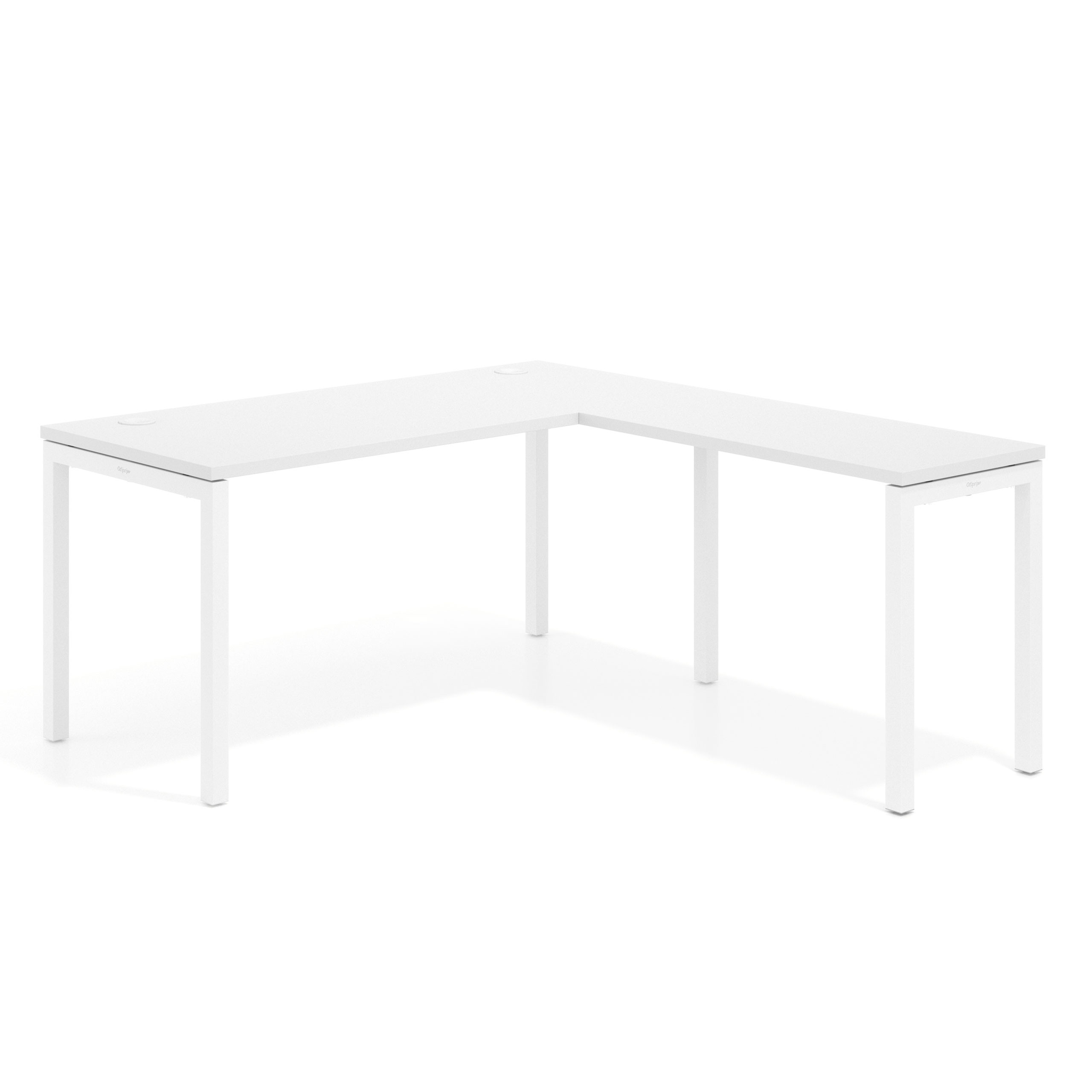 mesa en l 140x168 blanco mate kube mesa fondo 68cm con ala corta recto 1