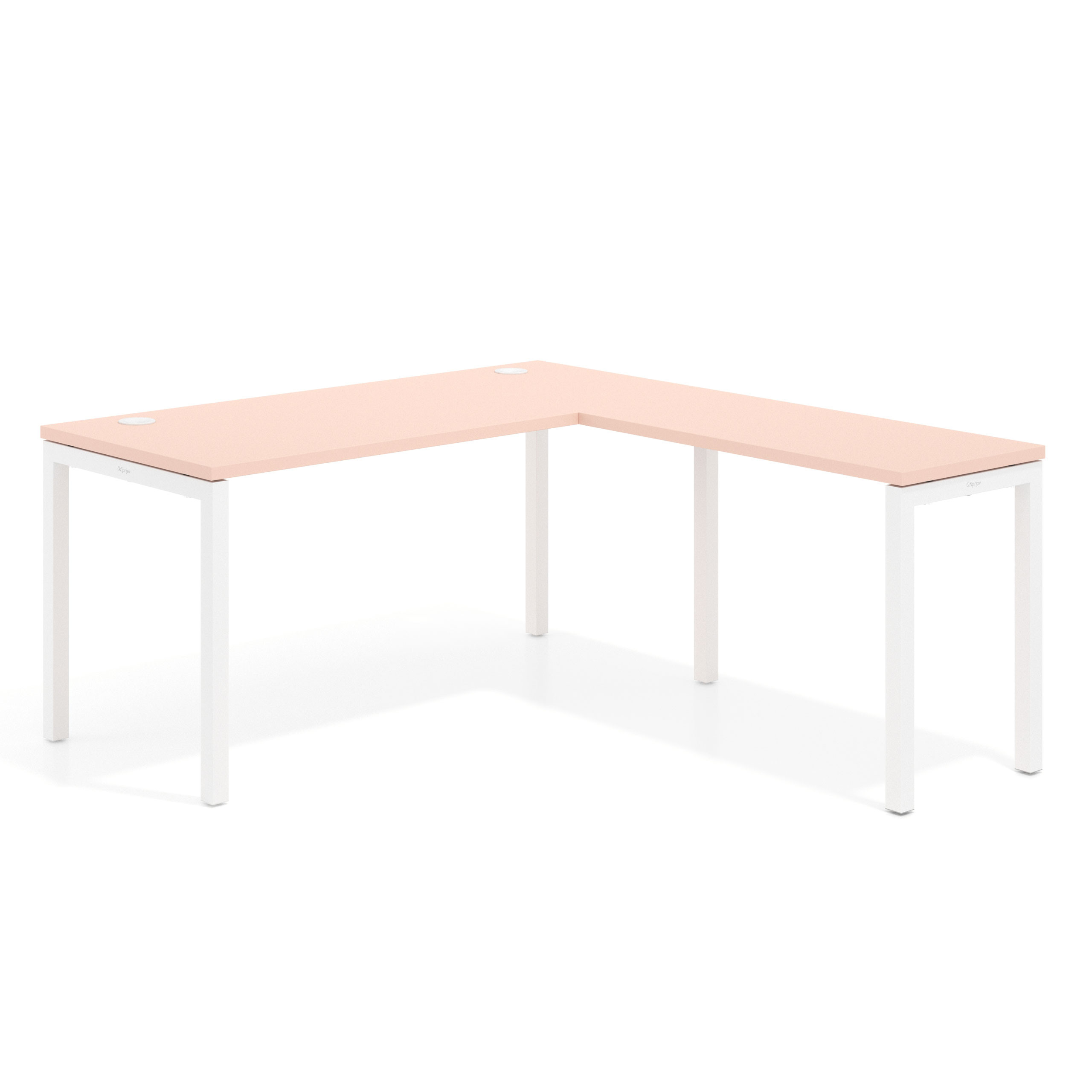 mesa en l 140x168 rosa nube kube mesa fondo 68cm con ala corta recto 1