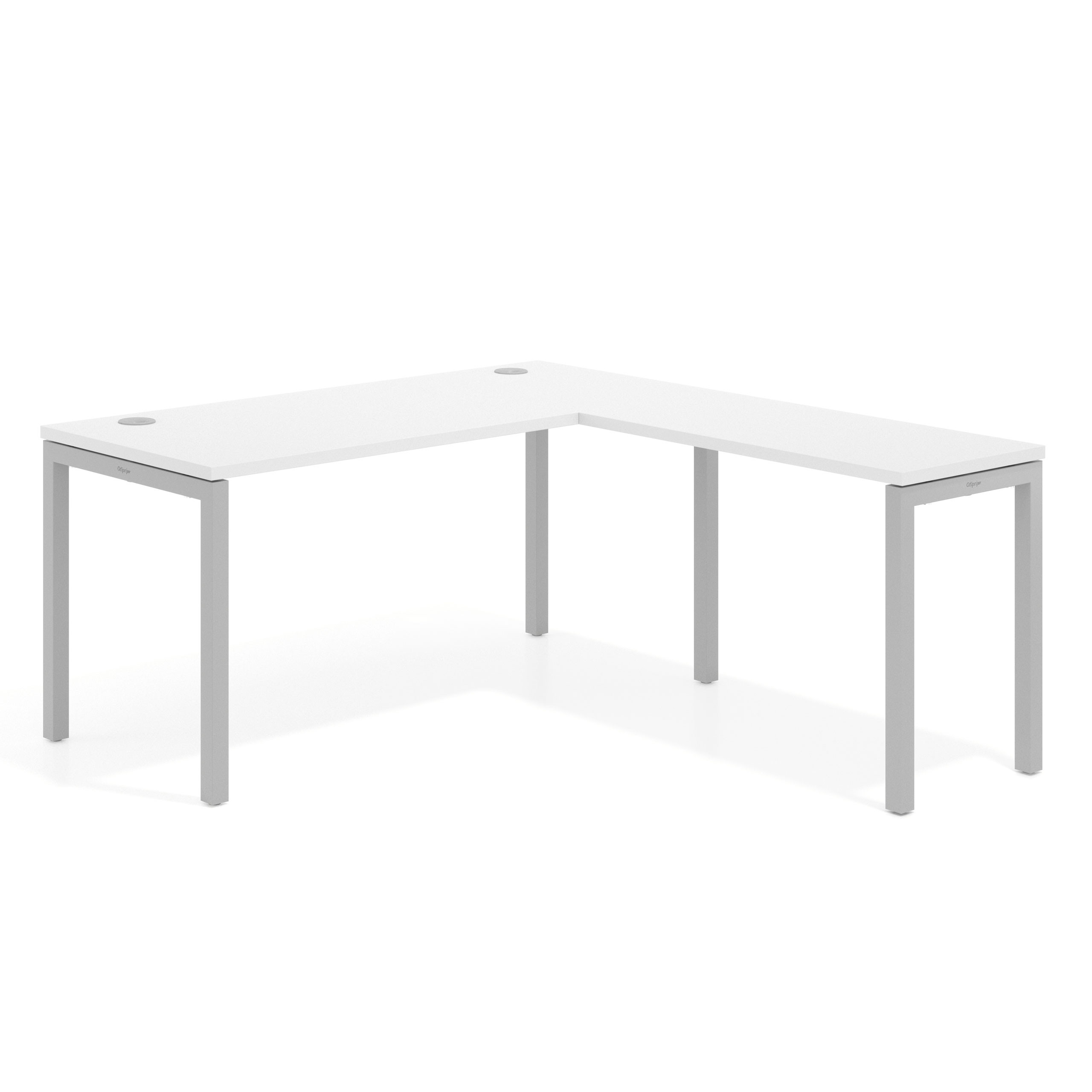 mesa en l 140x168 blanco mate kube mesa fondo 68cm con ala corta recto 1