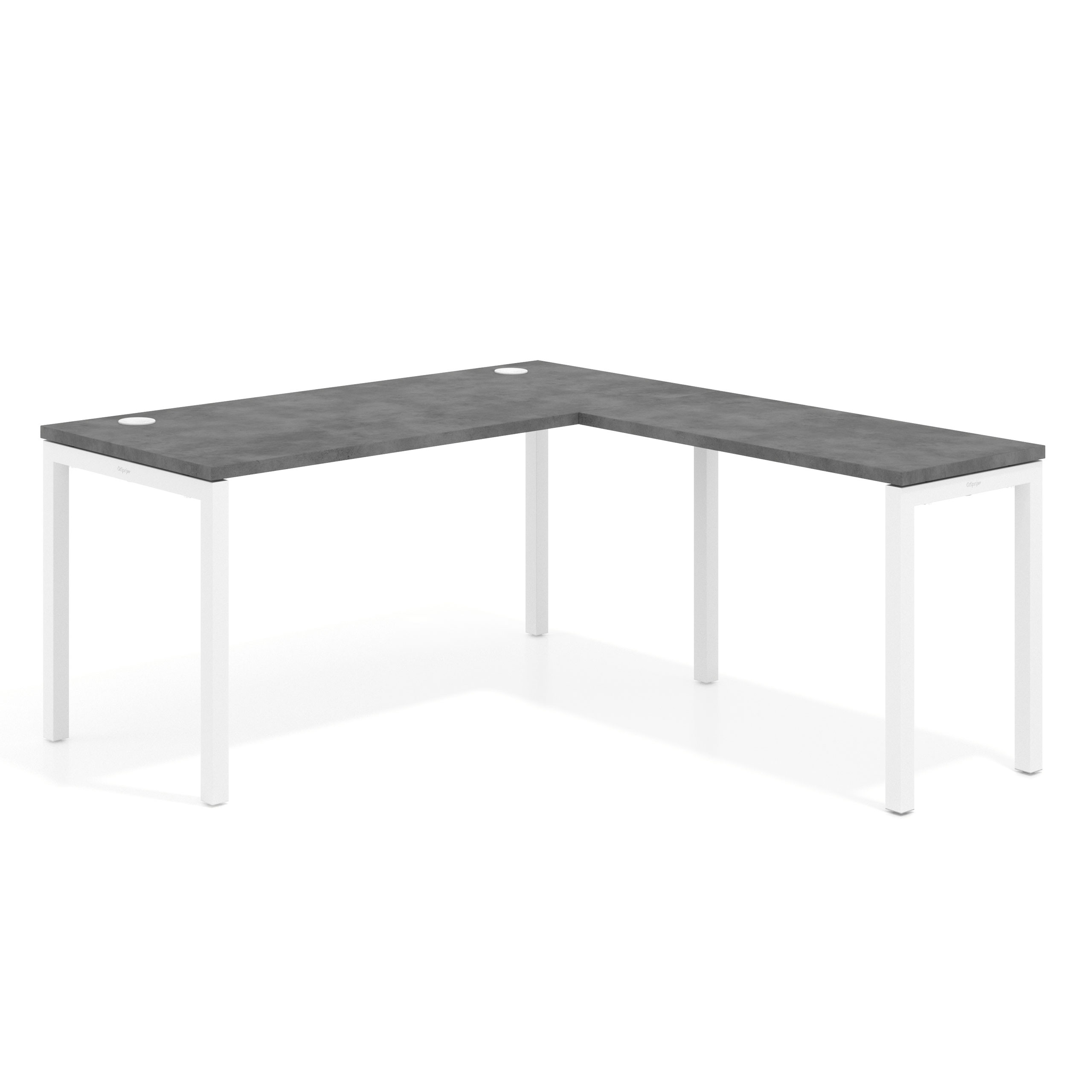 mesa en l 140x168 cemento kube mesa fondo 68cm con ala corta recto 1