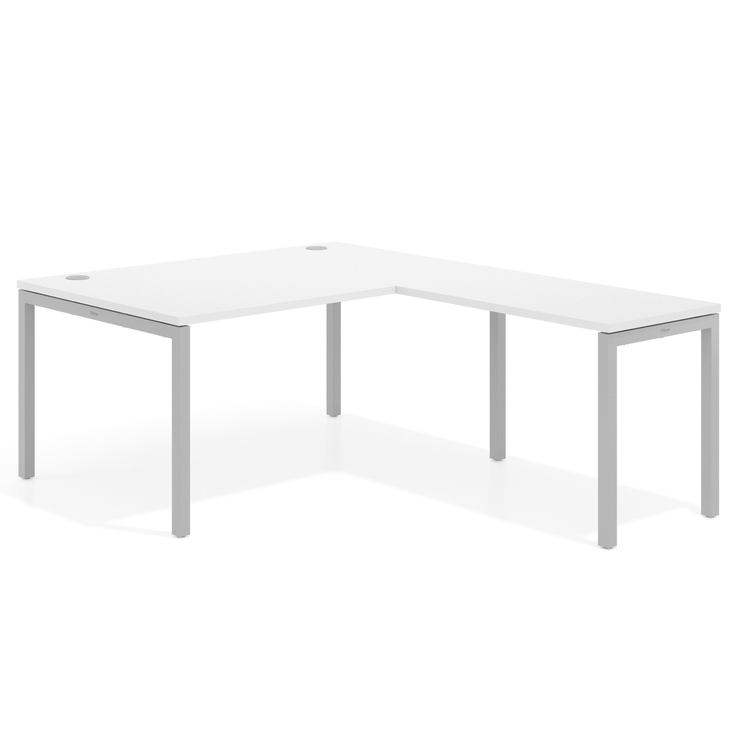 mesa en l 200x200 blanco mate kube mesa fondo 100cm con ala recto 1