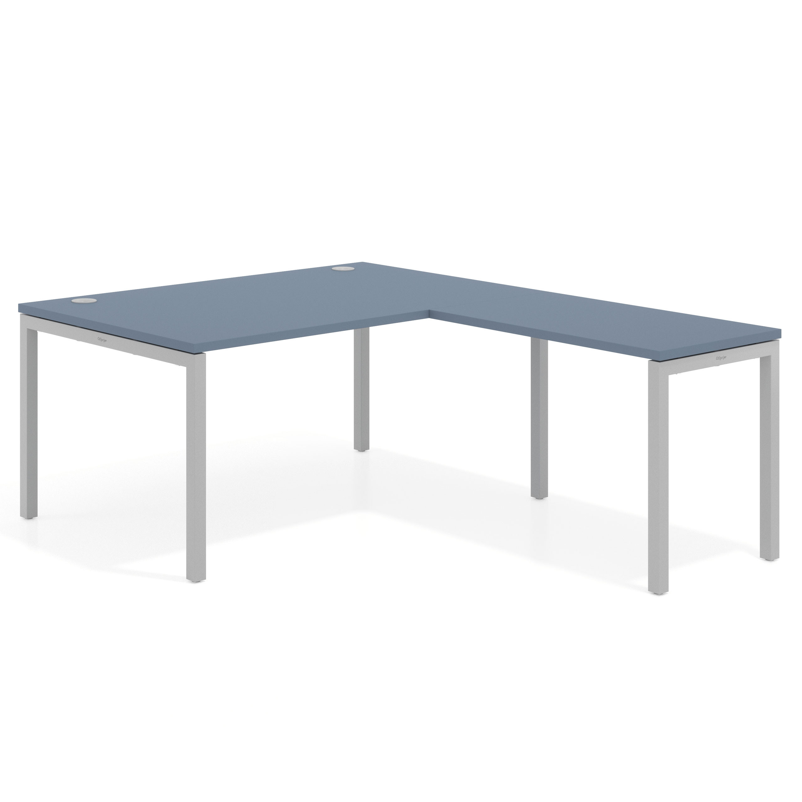 mesa en l 140x200 azul talco kube mesa fondo 100cm con ala recto 1