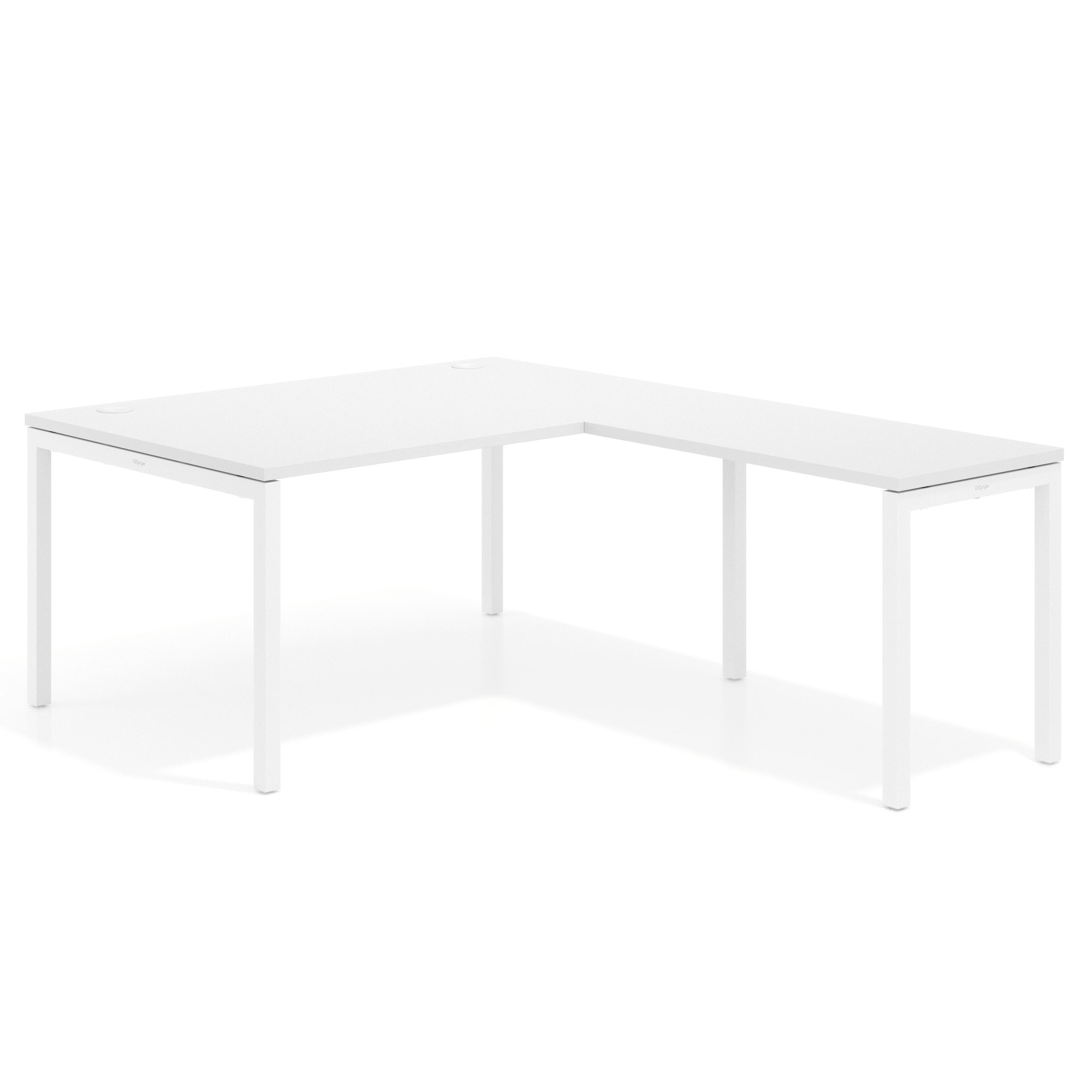 mesa en l 140x200 blanco mate kube mesa fondo 100cm con ala recto 1