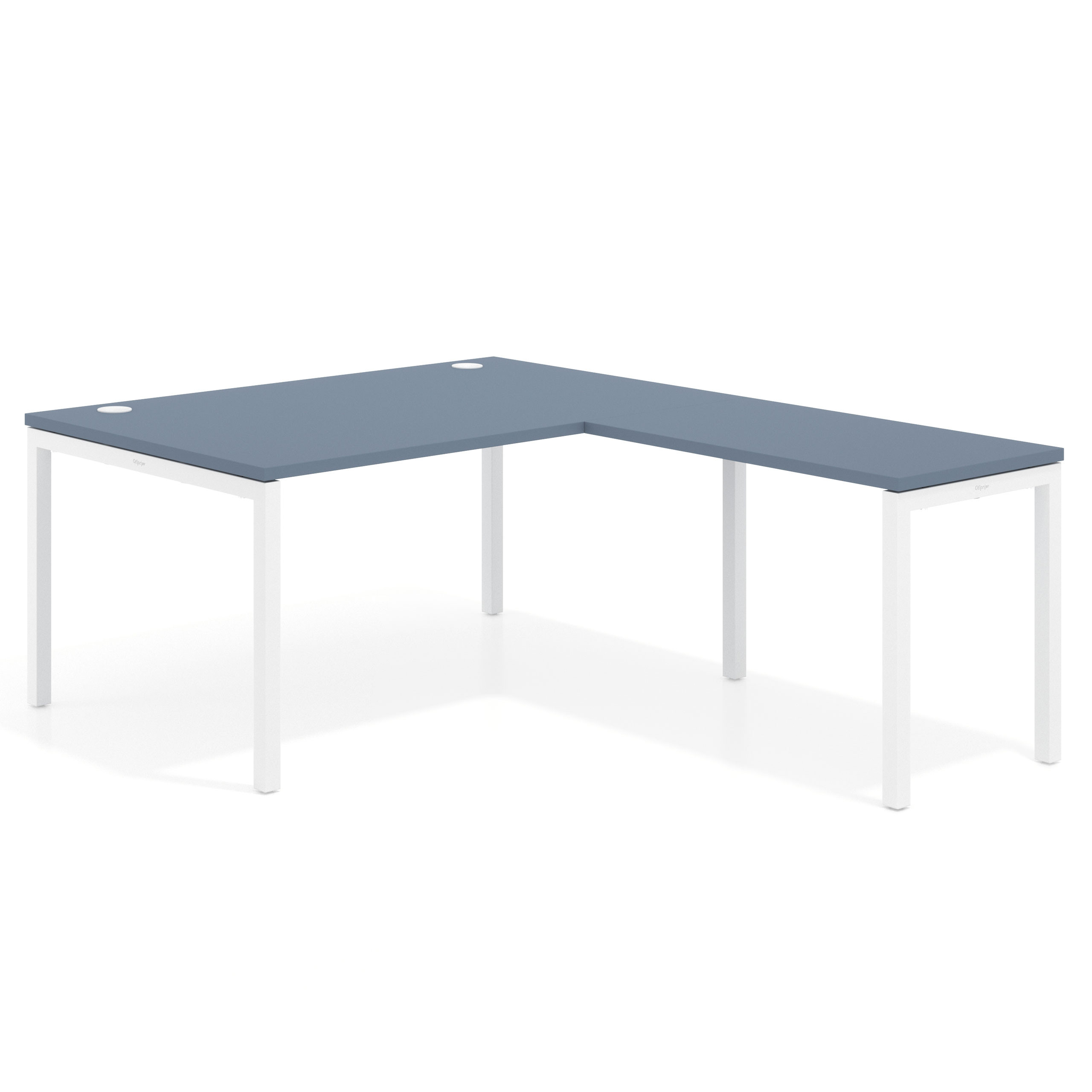 mesa en l 140x200 azul talco kube mesa fondo 100cm con ala recto 1