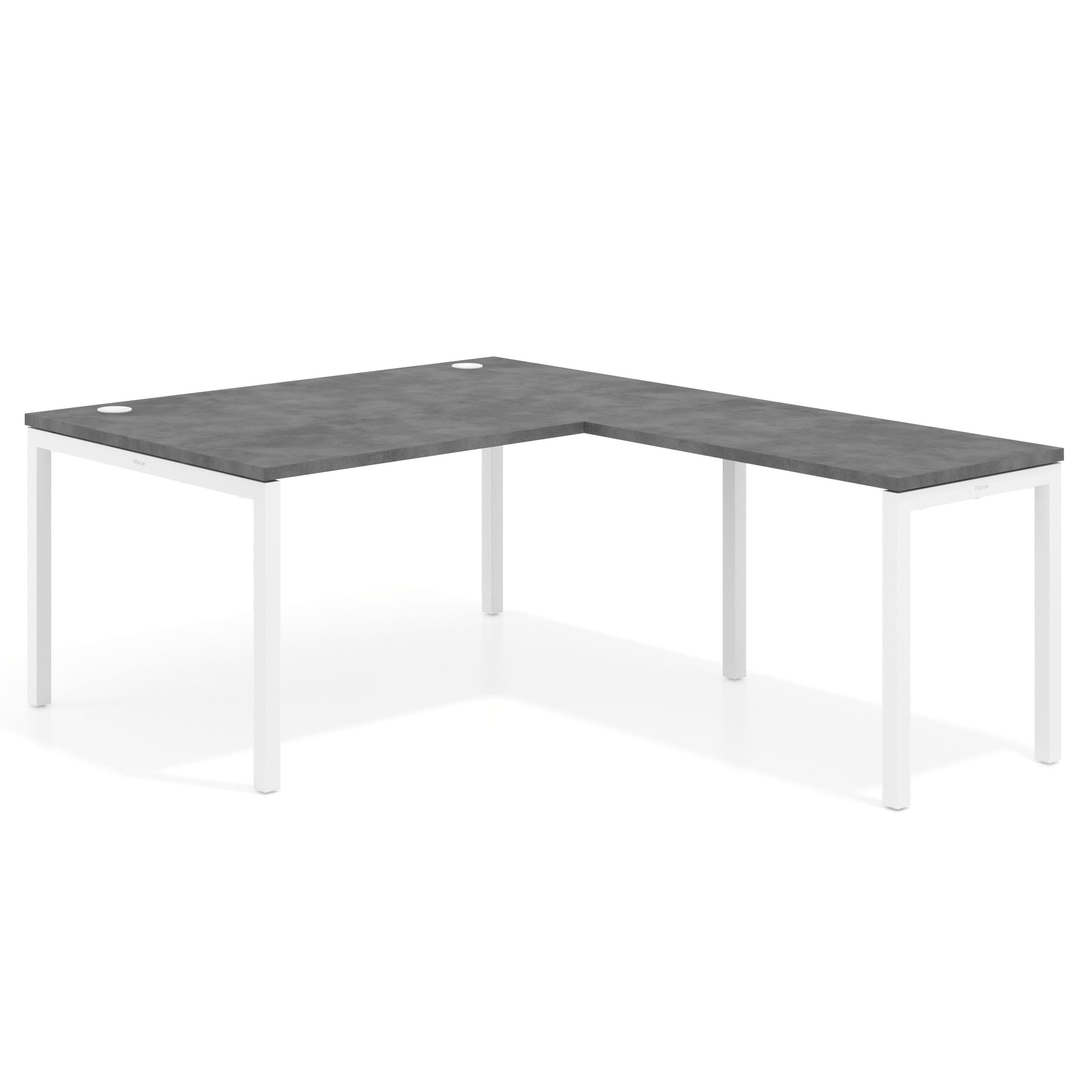 mesa en l 140x200 cemento kube mesa fondo 100cm con ala recto 1