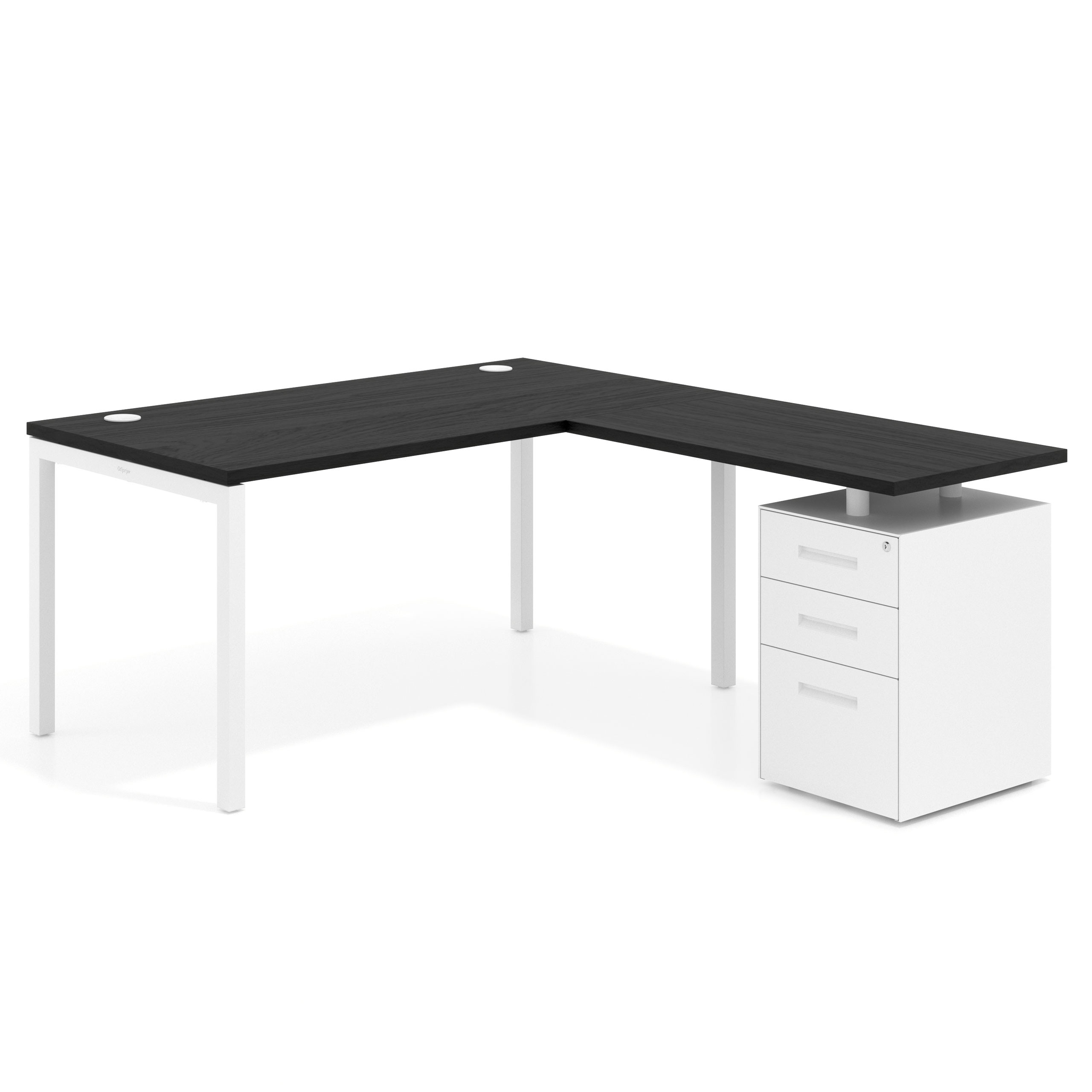 mesa en l 140x180 bocamina kube mesa en l fondo 80 frontales metal recto 1