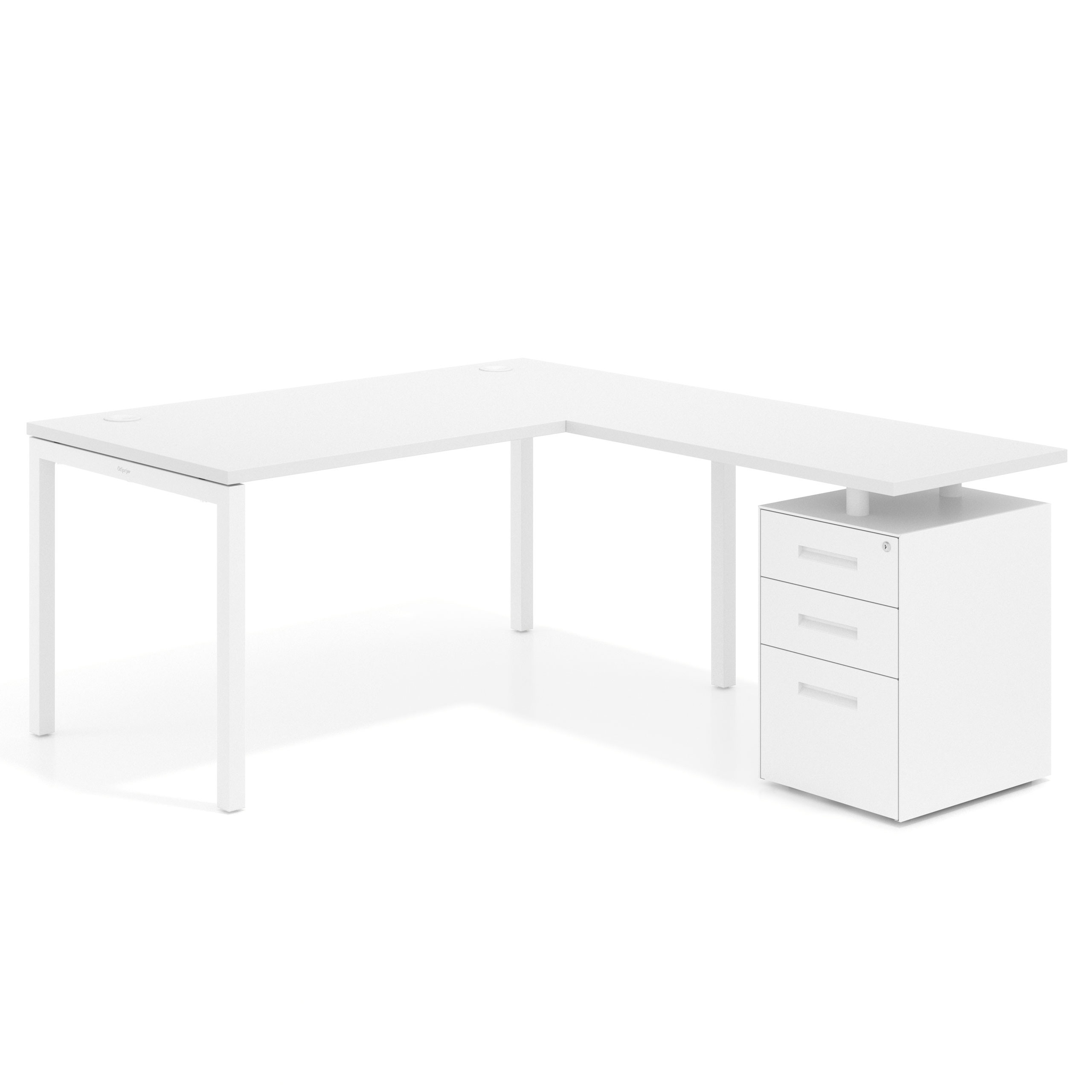 mesa en l 140x180 blanco mate kube mesa en l fondo 80 frontales metal recto 1