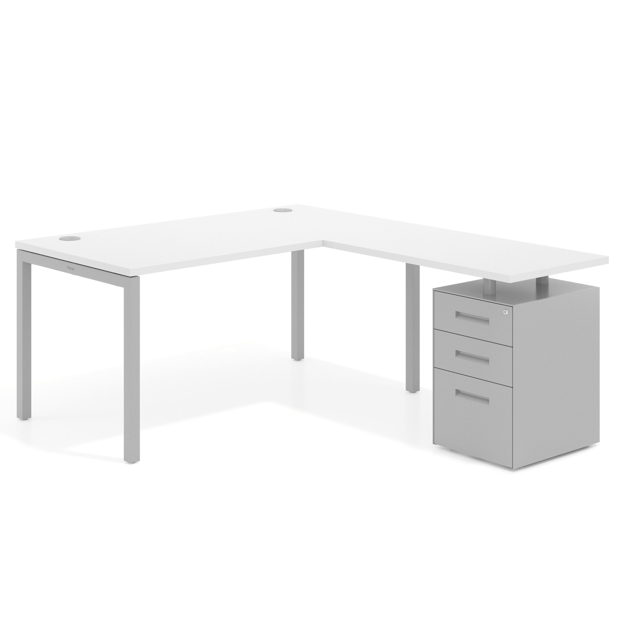 mesa en l 140x180 blanco mate kube mesa en l fondo 80 frontales metal recto 1