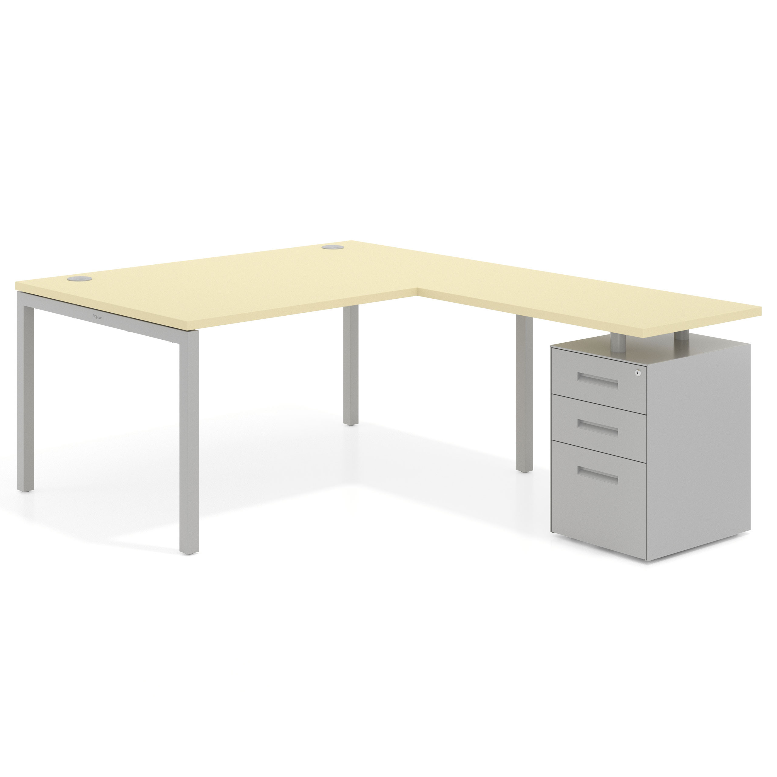 mesa en l 140x200 salvia kube mesa en l fondo 100 frontales metal recto 1
