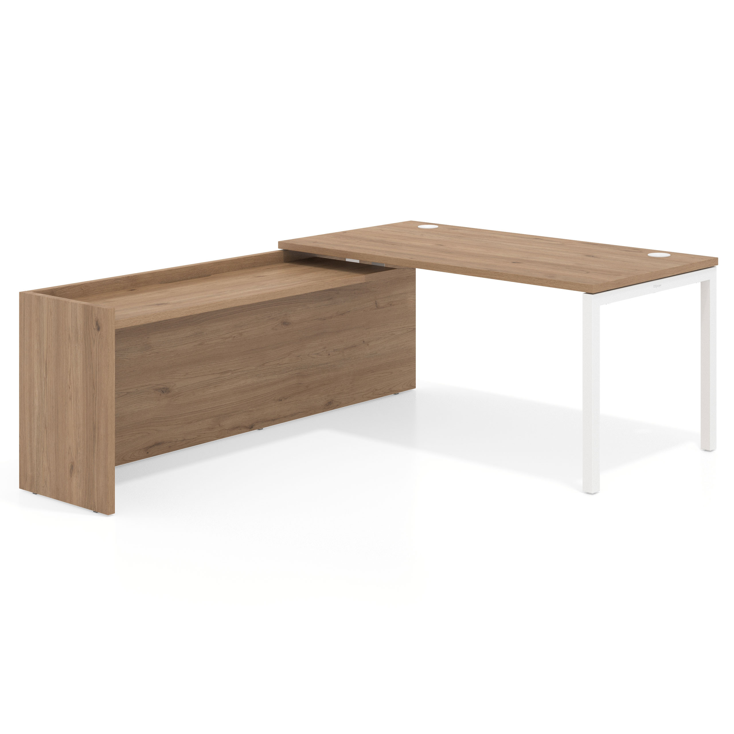 mesa en l 140x205 naturale kube mesa con ala fondo 80cm recto 1