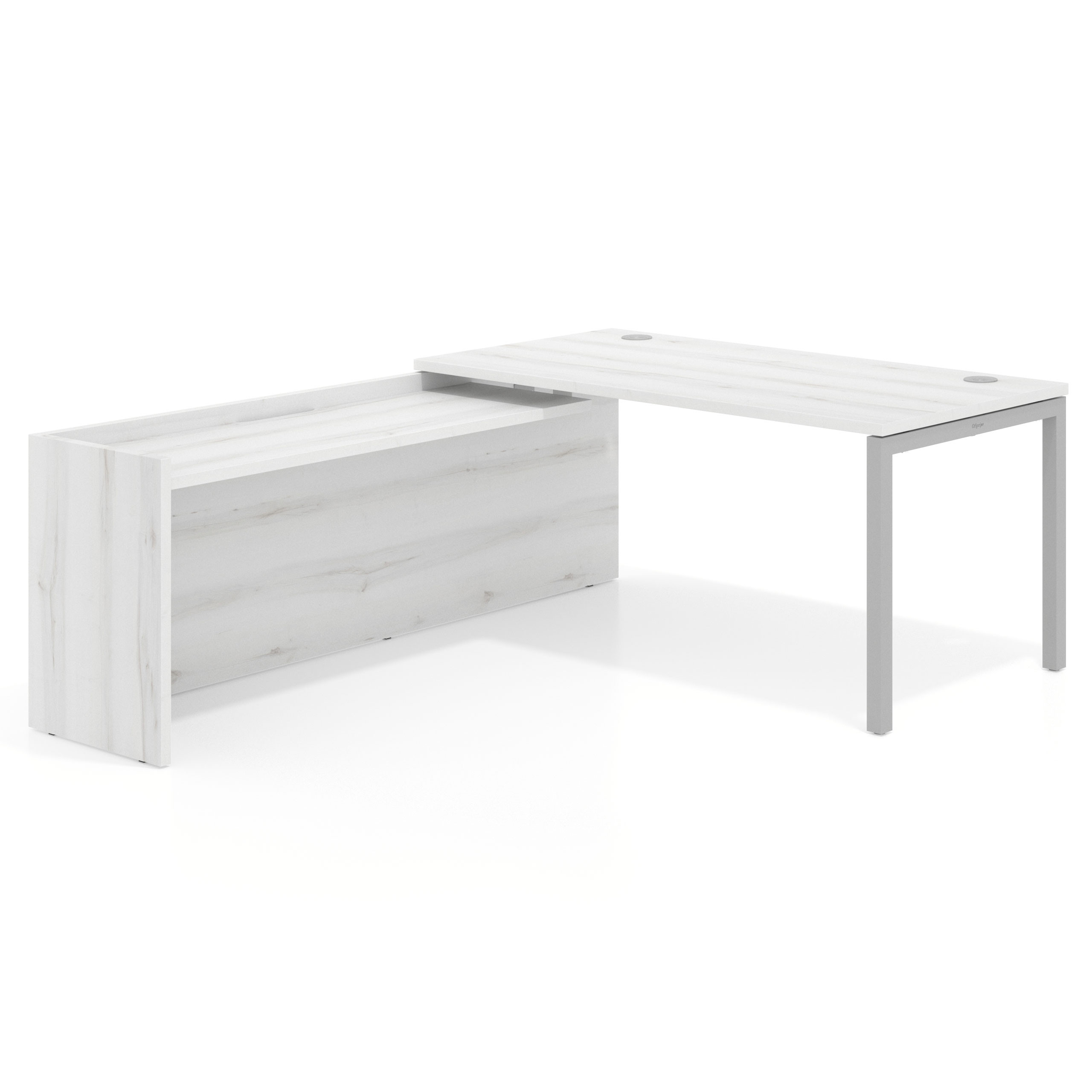 mesa en l 140x205 albo kube mesa con ala fondo 80cm recto 1