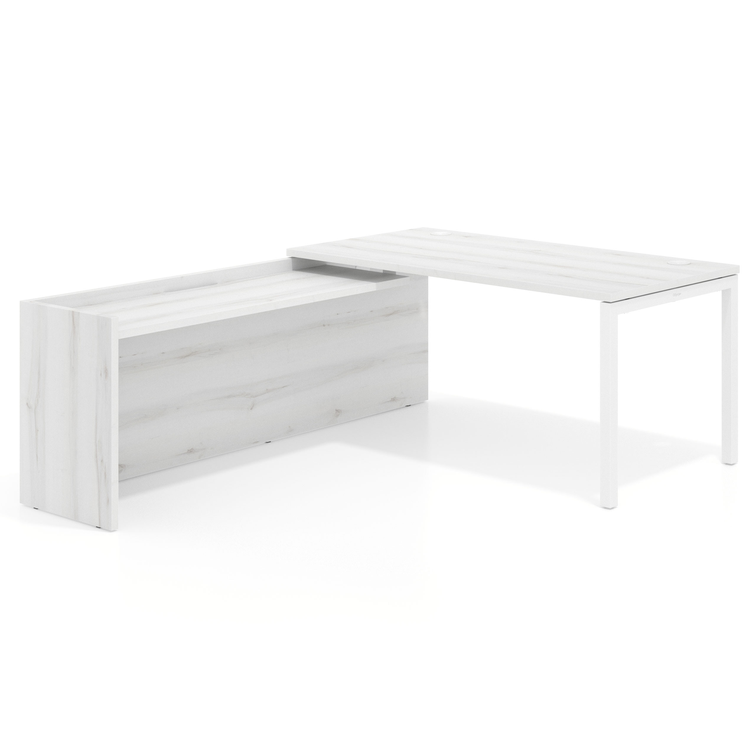 mesa en l 180x205 albo kube mesa con ala fondo 80cm recto 1