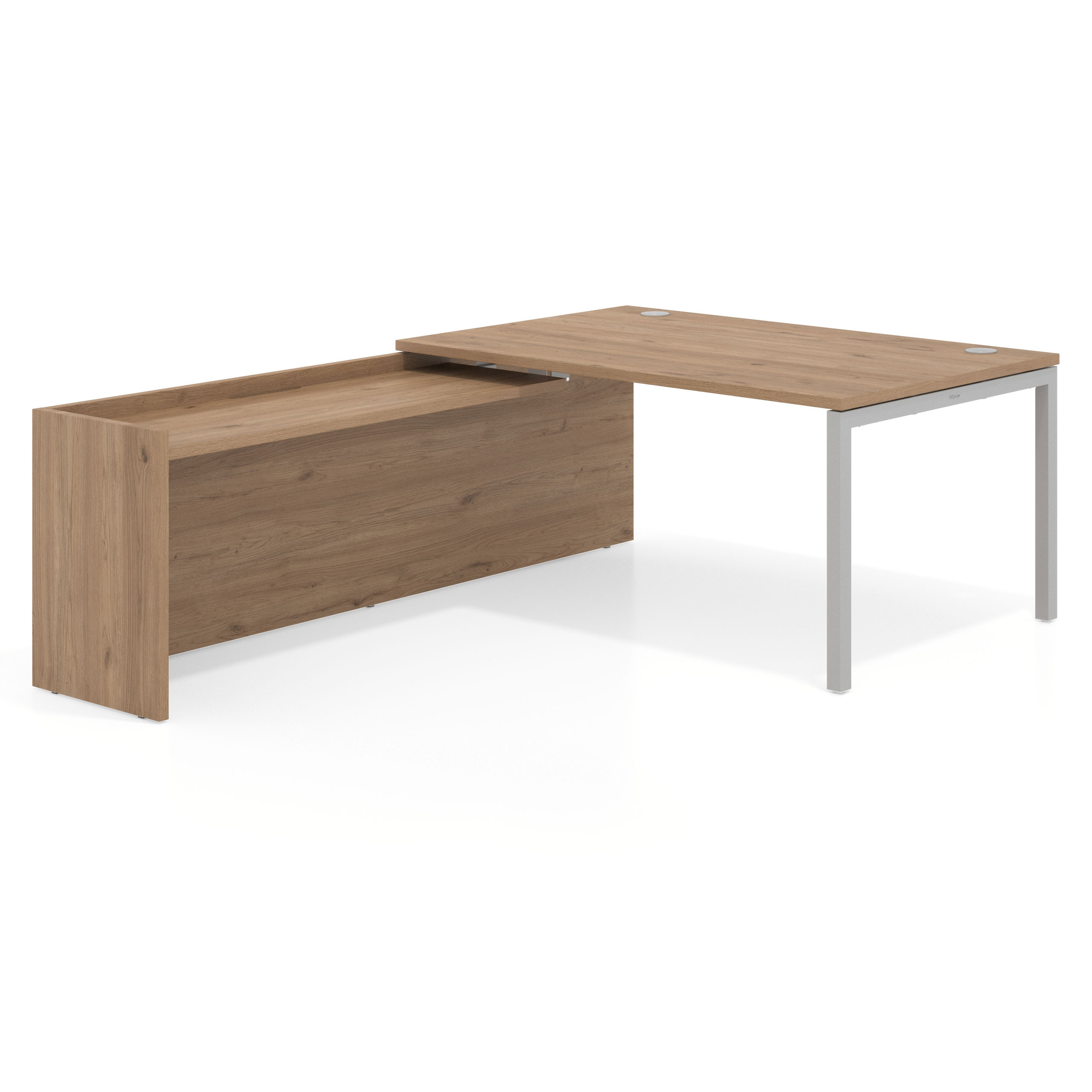 mesa en l 160x225 naturale kube mesa con ala fondo 100cm recto 1