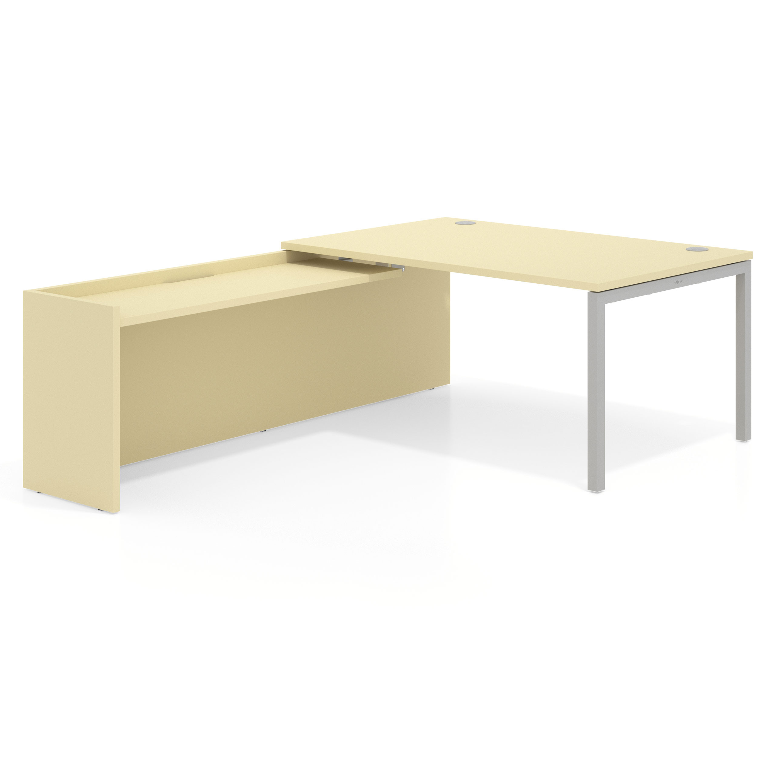 mesa en l 160x225 salvia kube mesa con ala fondo 100cm recto 1