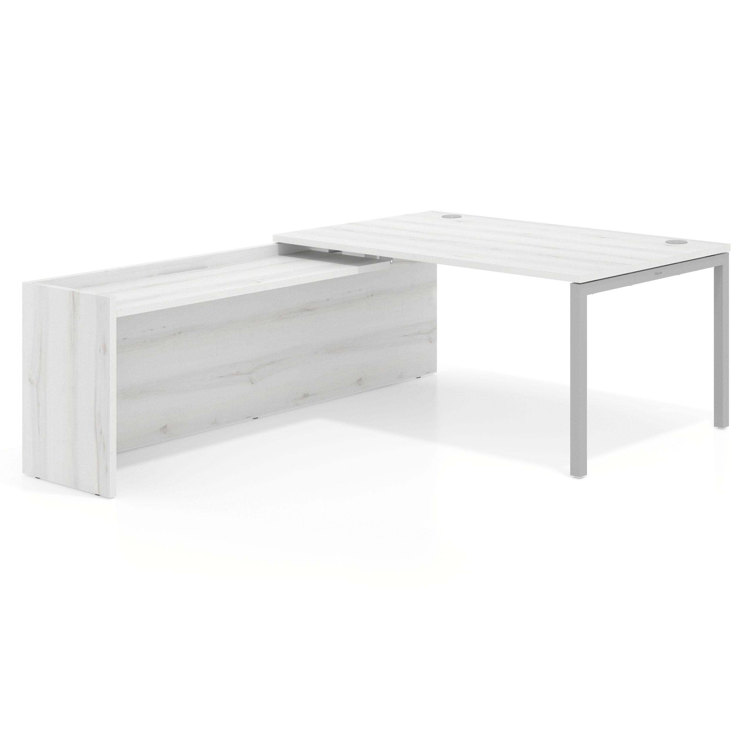 mesa en l 160x225 albo kube mesa con ala fondo 100cm recto 1