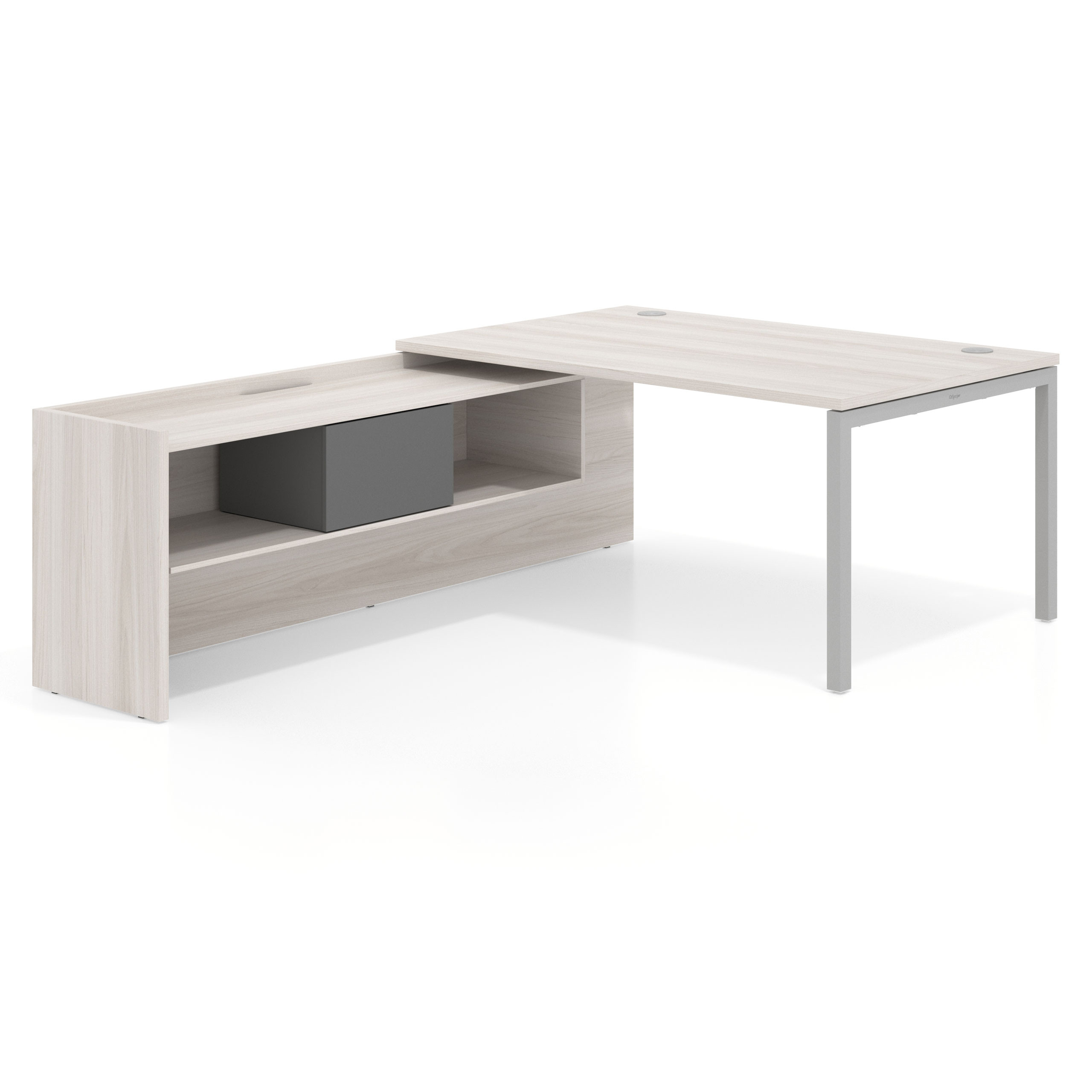mesa en l 160x225 california kube mesa con ala pedestal fondo 100cm recto 1