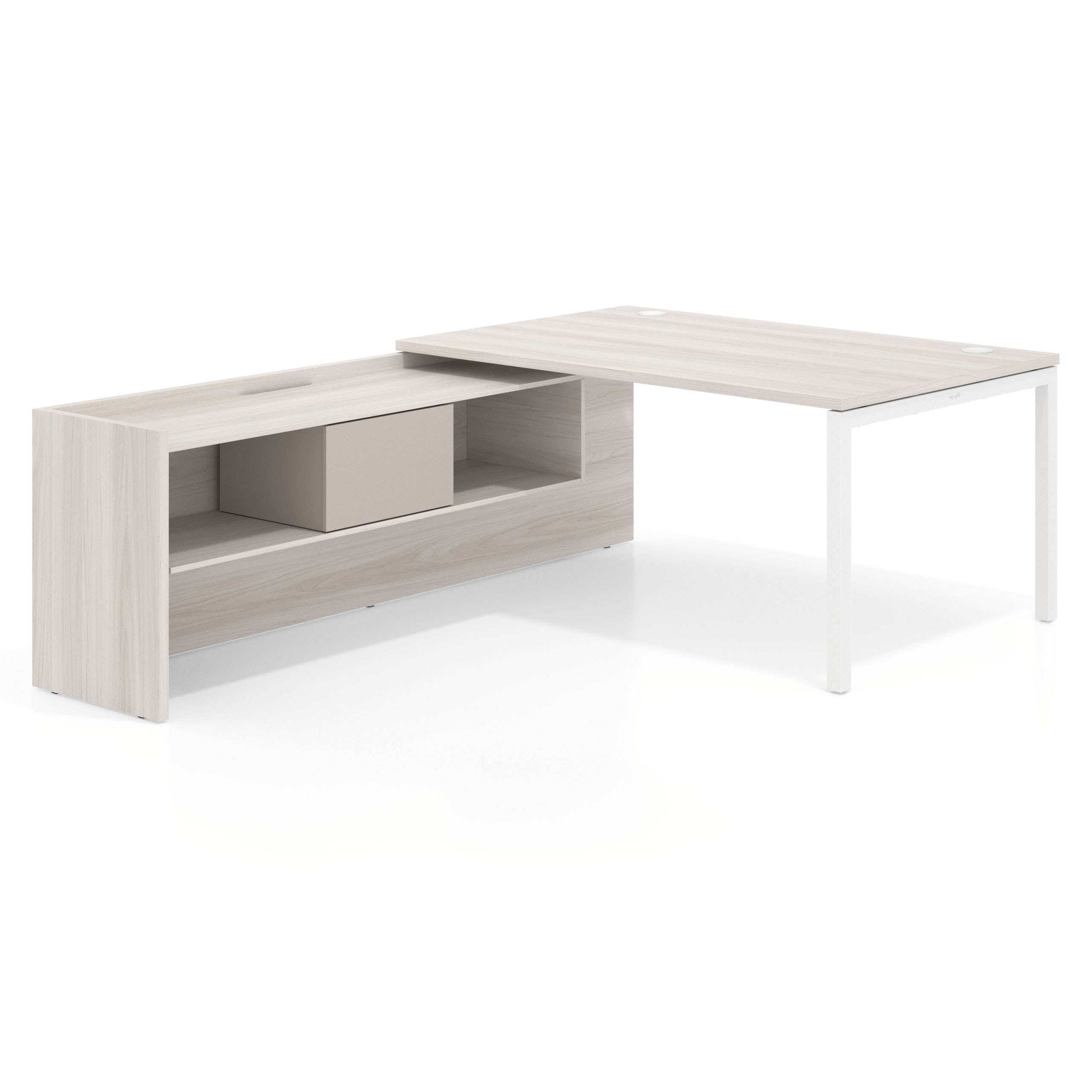 mesa en l 160x225 california kube mesa con ala pedestal fondo 100cm recto 1