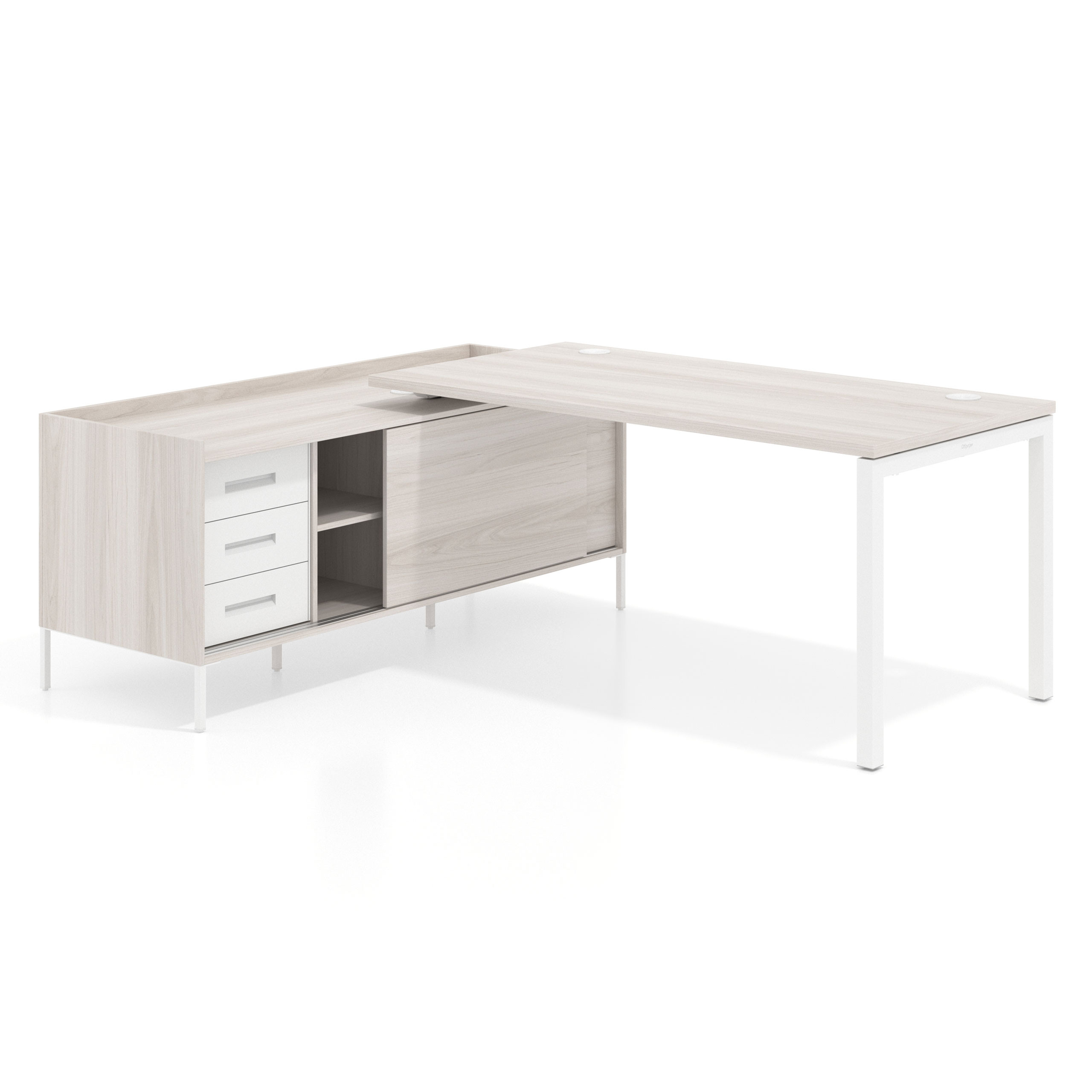 mesa en l 180x160 california kube mesa con pedestal cajonera fondo 80cm recto 1