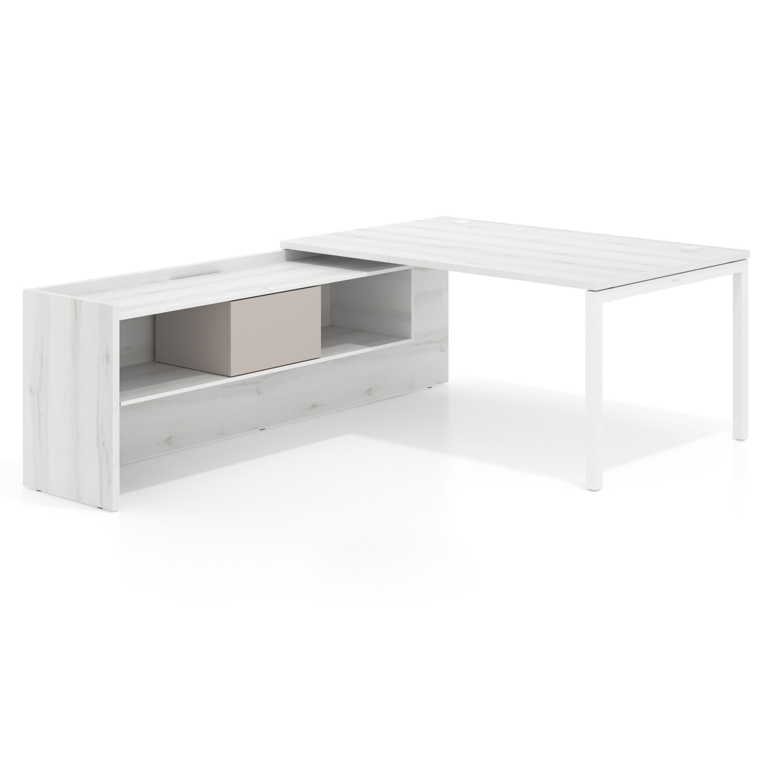 mesa en l 200x225 albo kube mesa con ala pedestal fondo 100cm recto 1