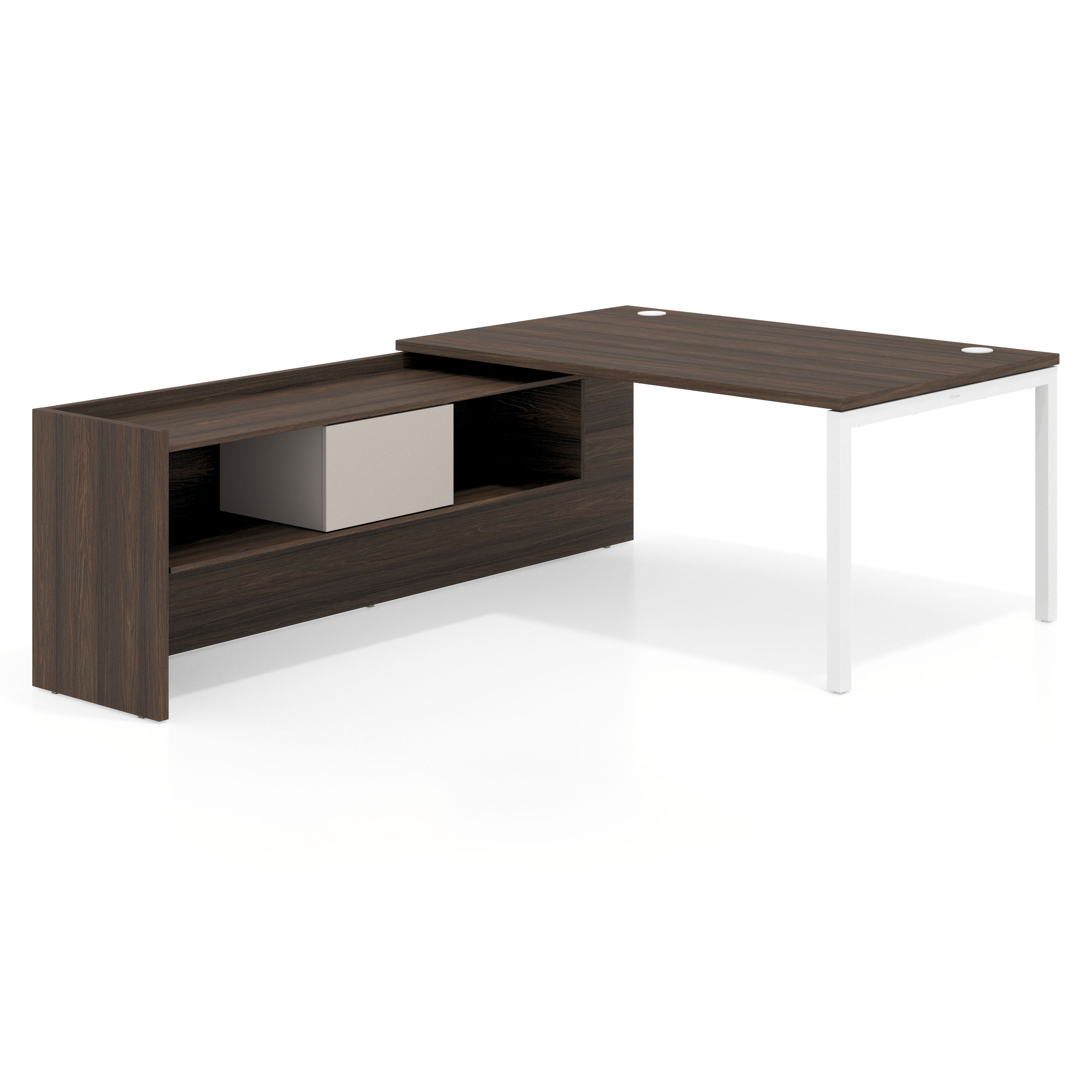 mesa en l 160x225 mistral kube mesa con ala pedestal fondo 100cm recto 1