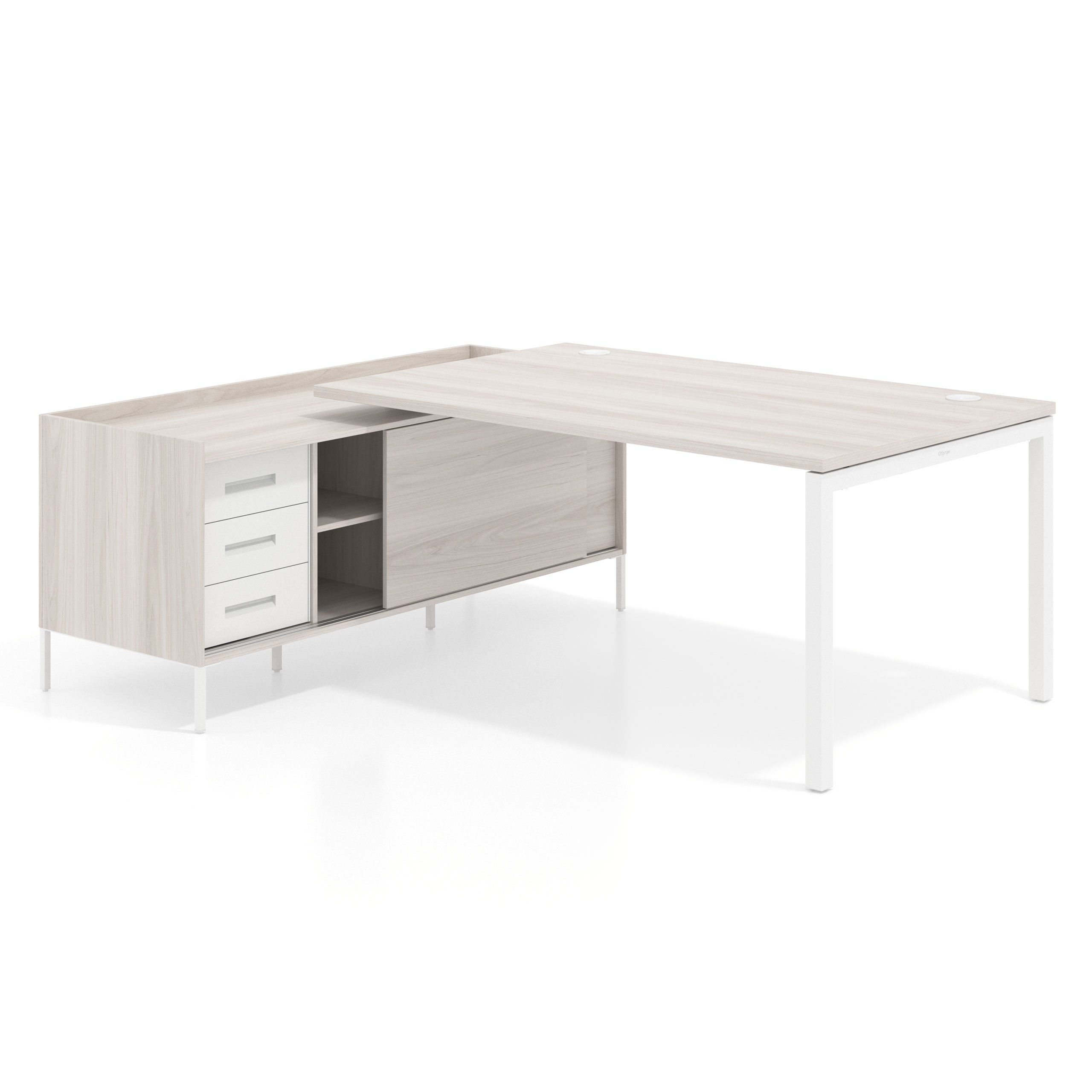 mesa en l 200x200 california kube mesa con pedestal cajonera fondo 100cm recto 1