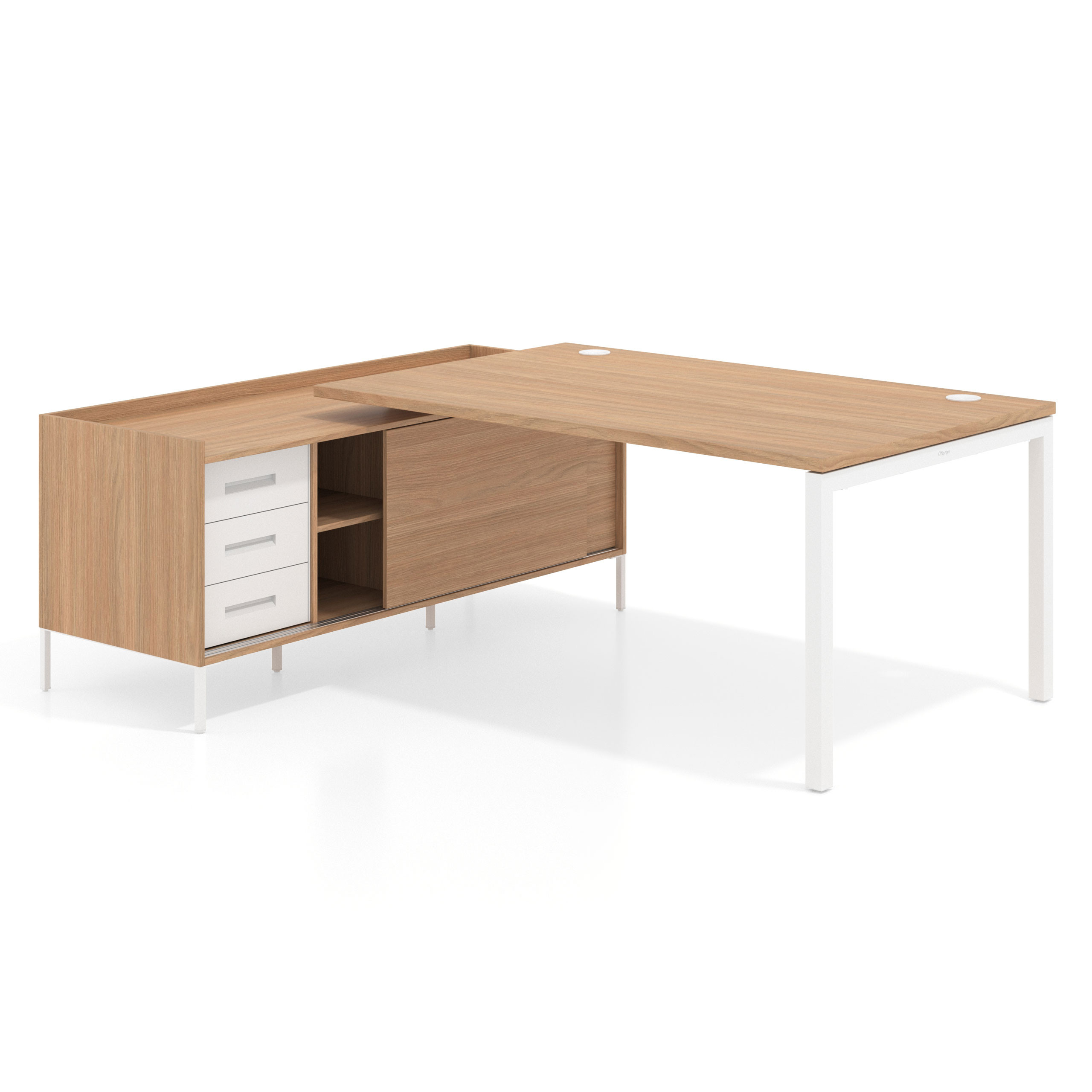 mesa en l 200x200 siroco kube mesa con pedestal cajonera fondo 100cm recto 1