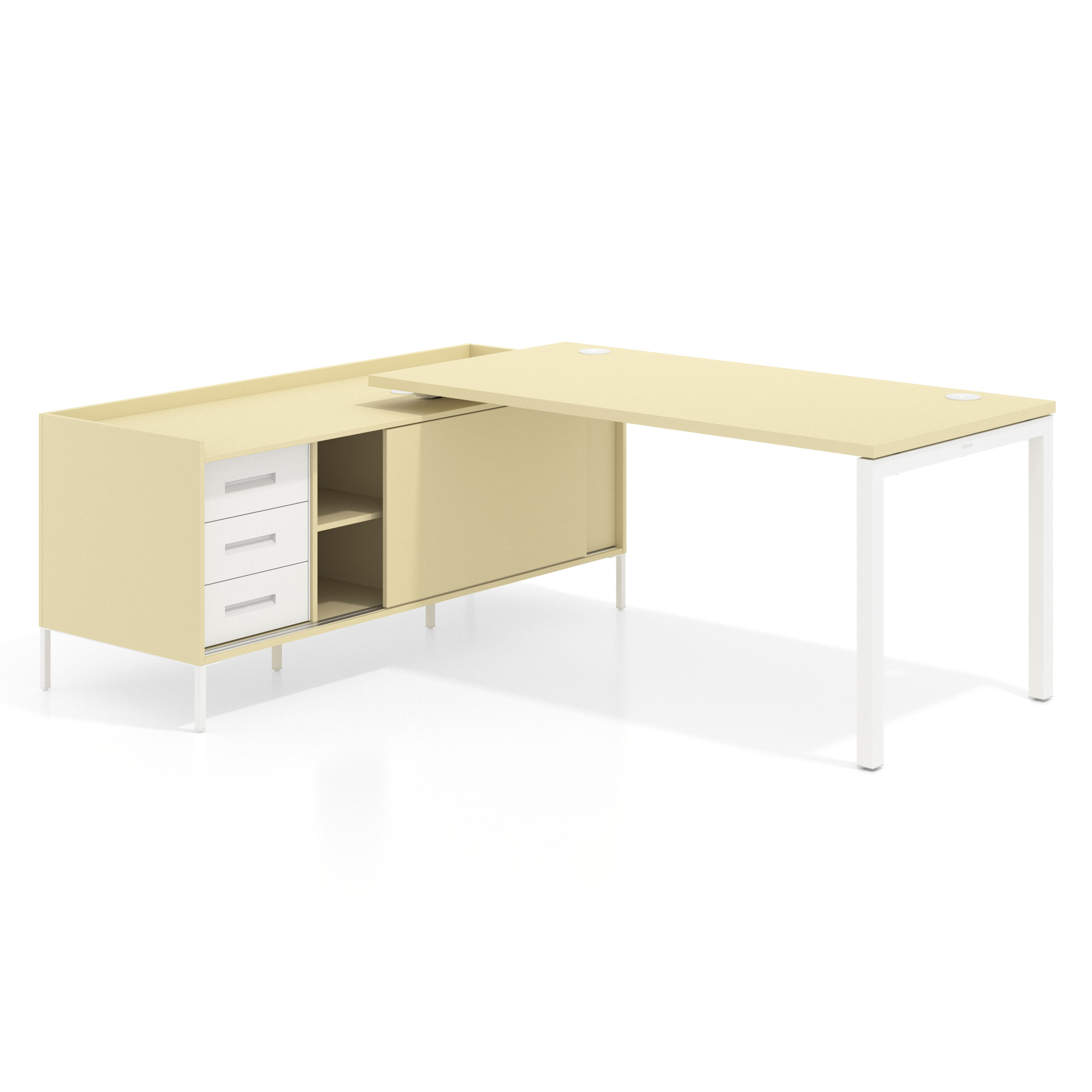 mesa en l 180x160 salvia kube mesa con pedestal cajonera fondo 80cm recto 1