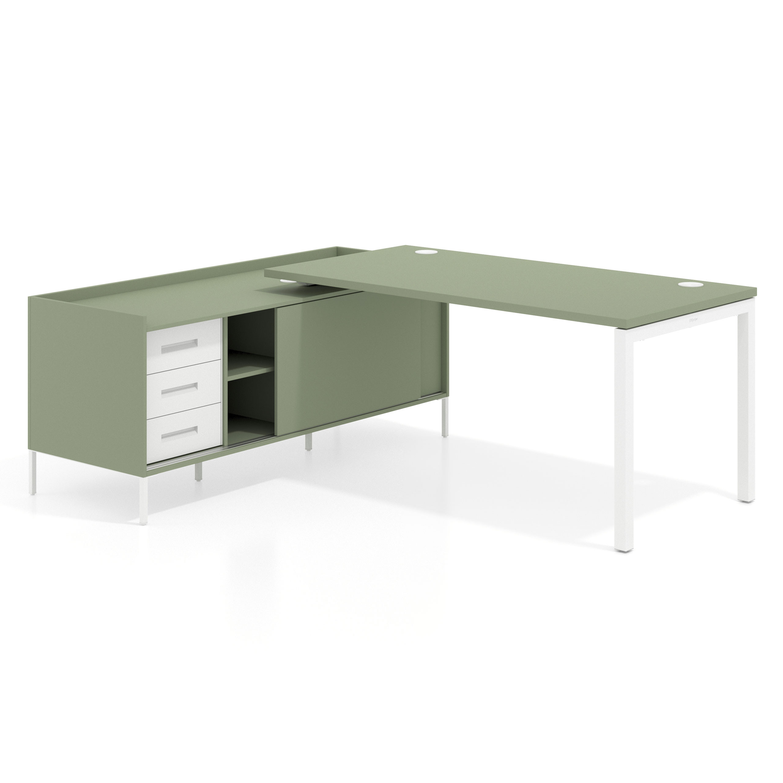 mesa en l 180x160 sauce kube mesa con pedestal cajonera fondo 80cm recto 1