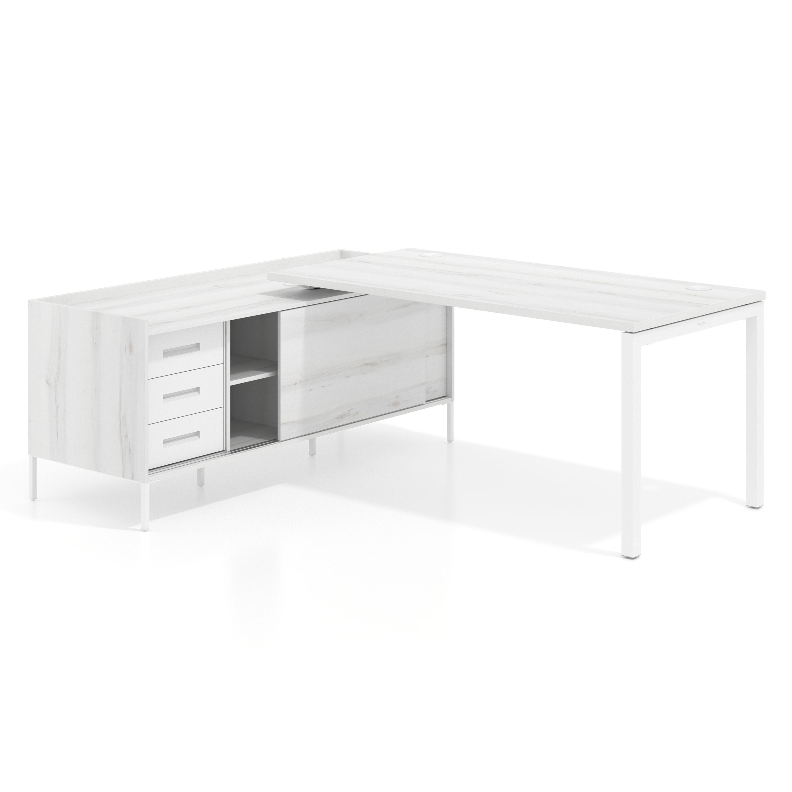 mesa en l 180x160 albo kube mesa con pedestal cajonera fondo 80cm recto 1
